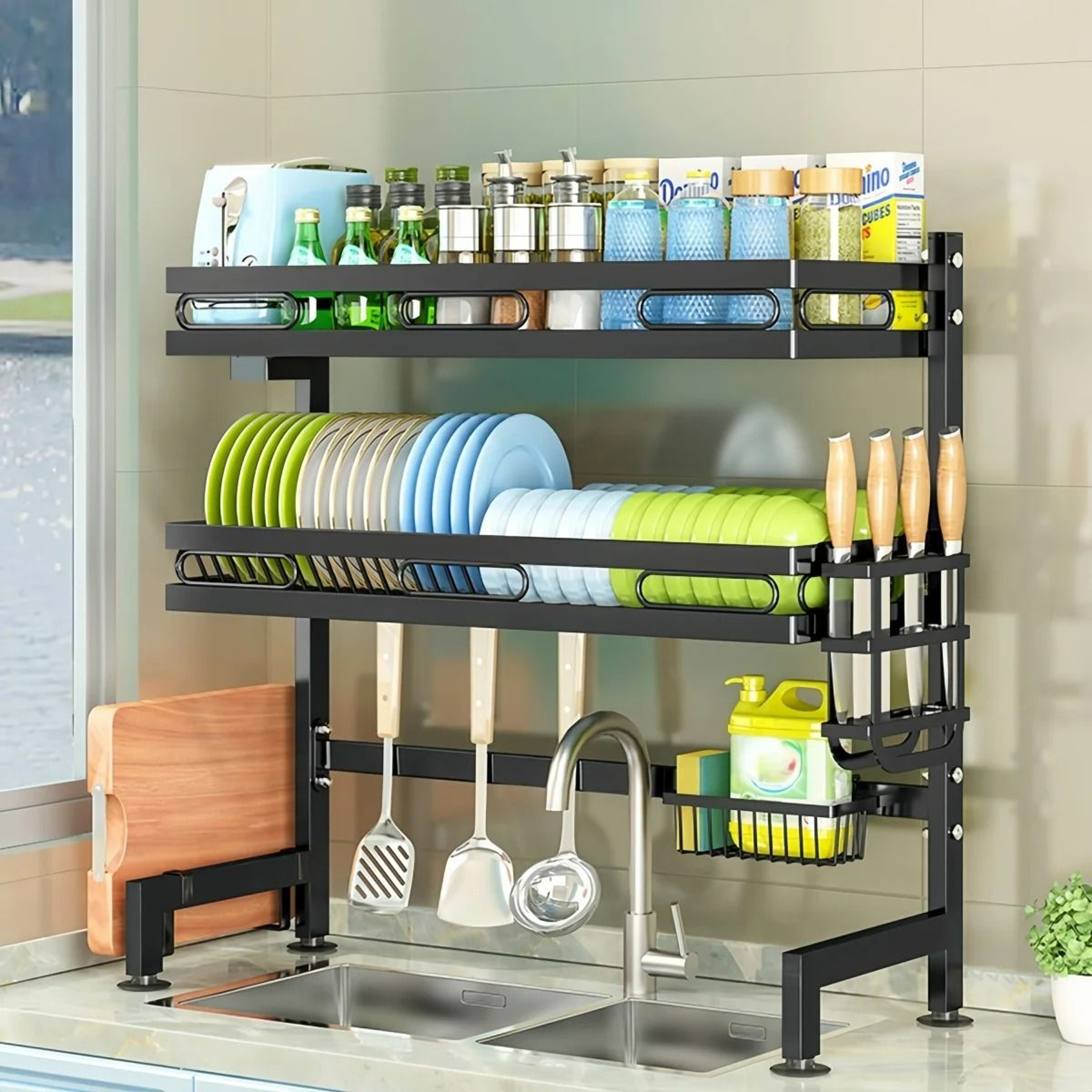 2Tier OvertheSink Dish Drying Rack  Kitchen Organizer 1