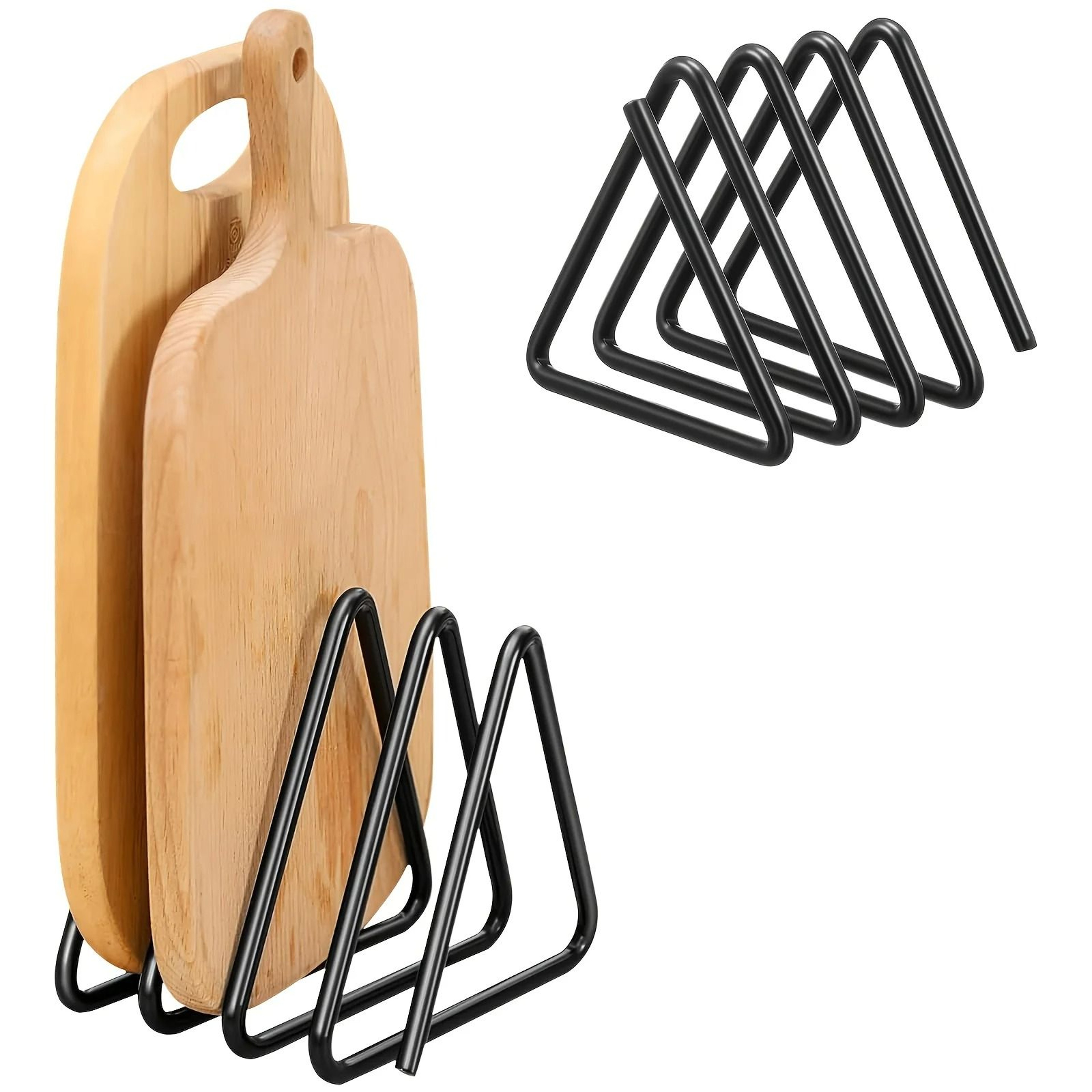 4Slot Metal Cutting Board Storage Rack 0