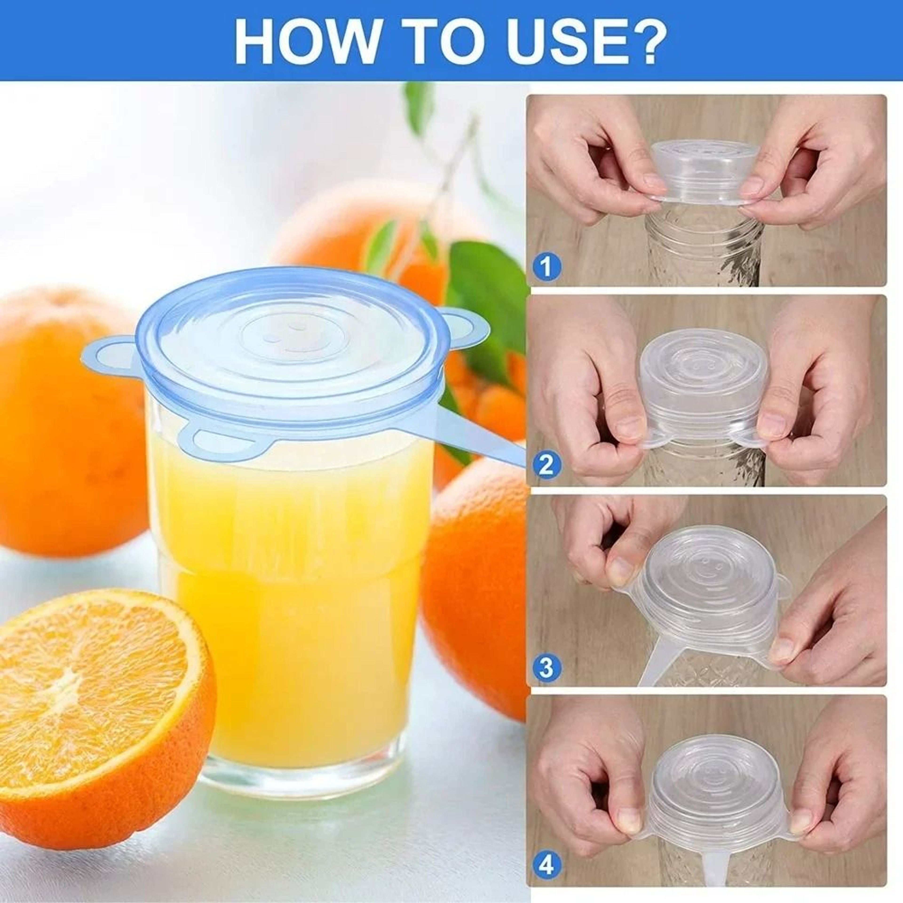 Reusable Mini Silicone Jar Stretch Lids 4