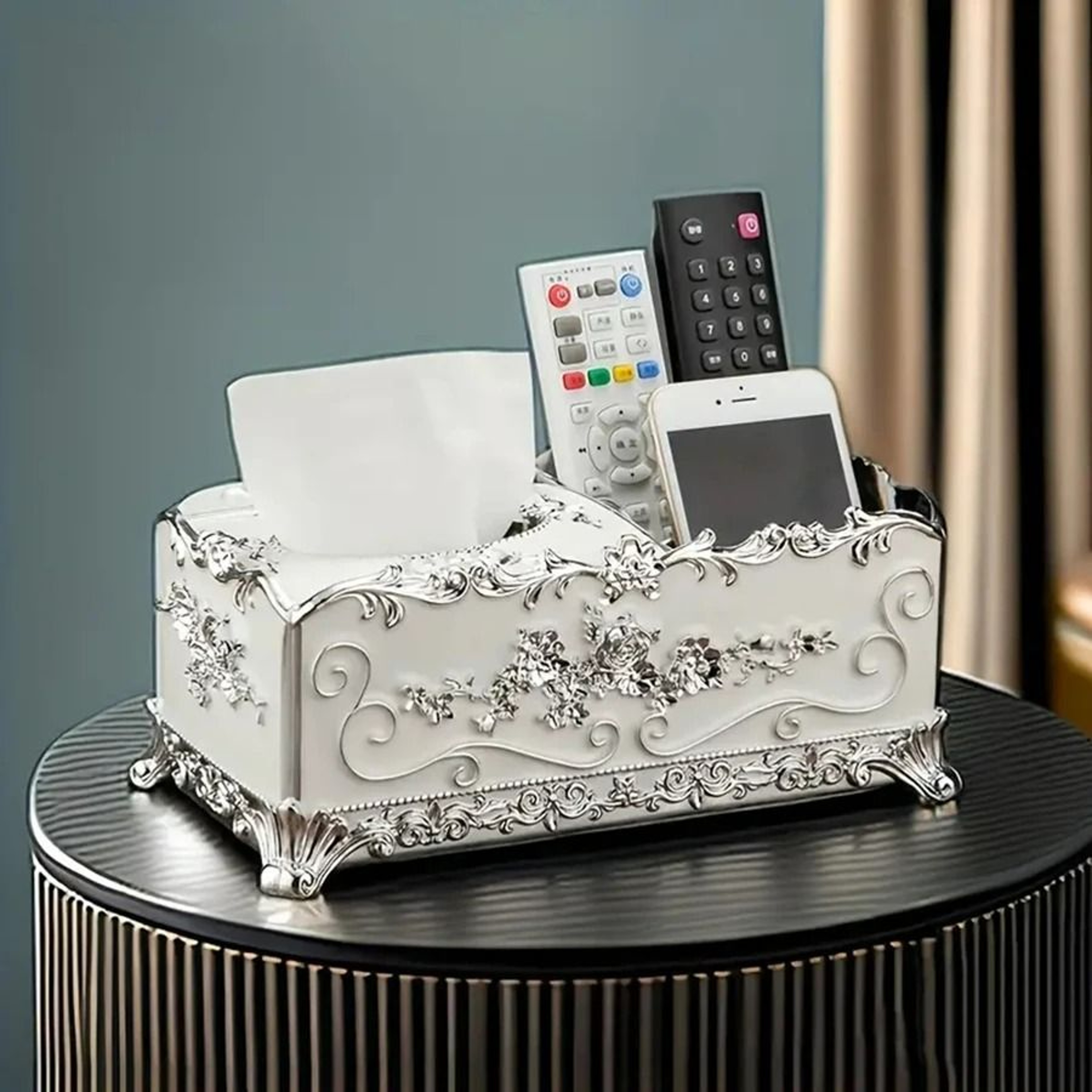 European Style Desktop Tissue  Remote Control Organizer 5