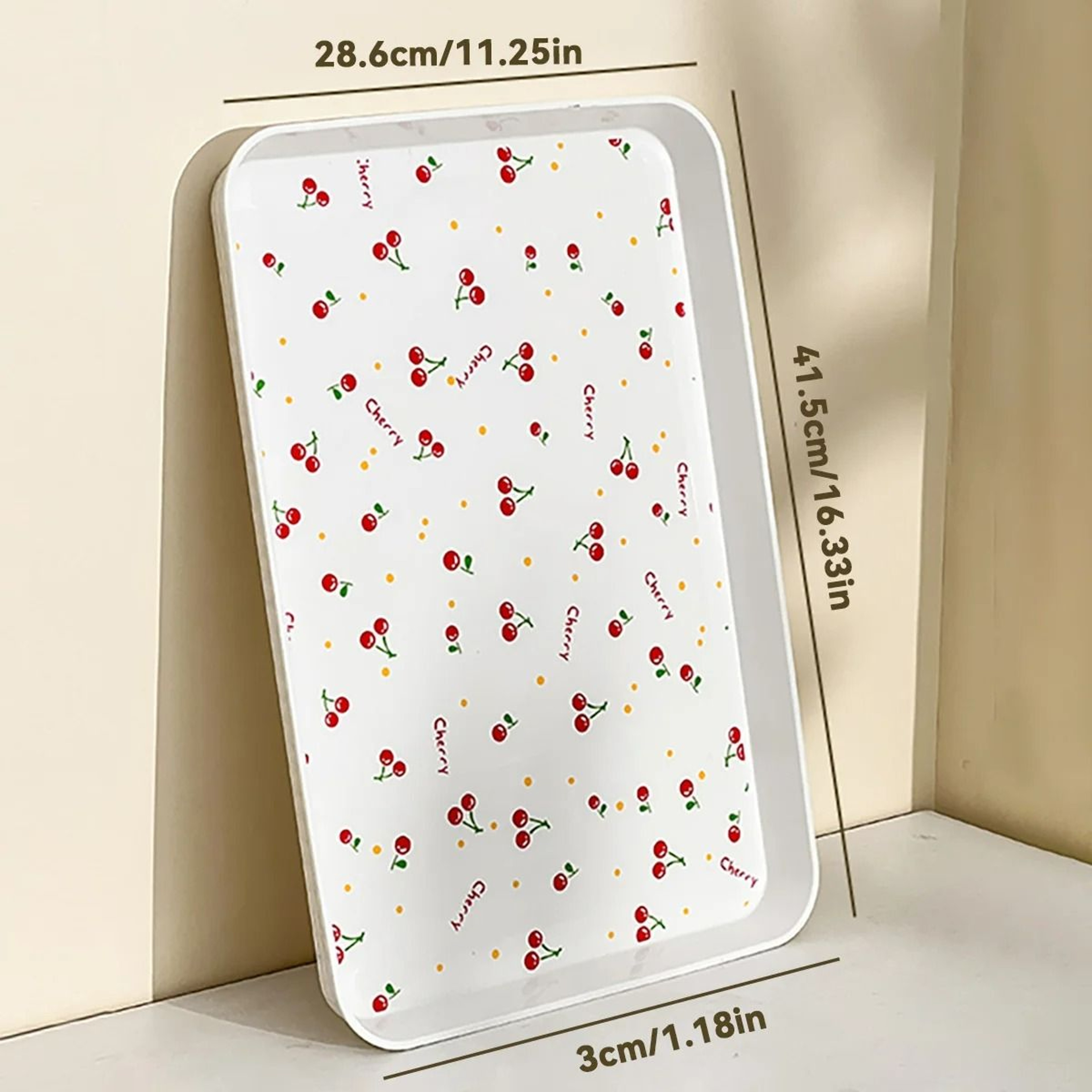 Retro Cherry Pattern Serving  Display Tray 9