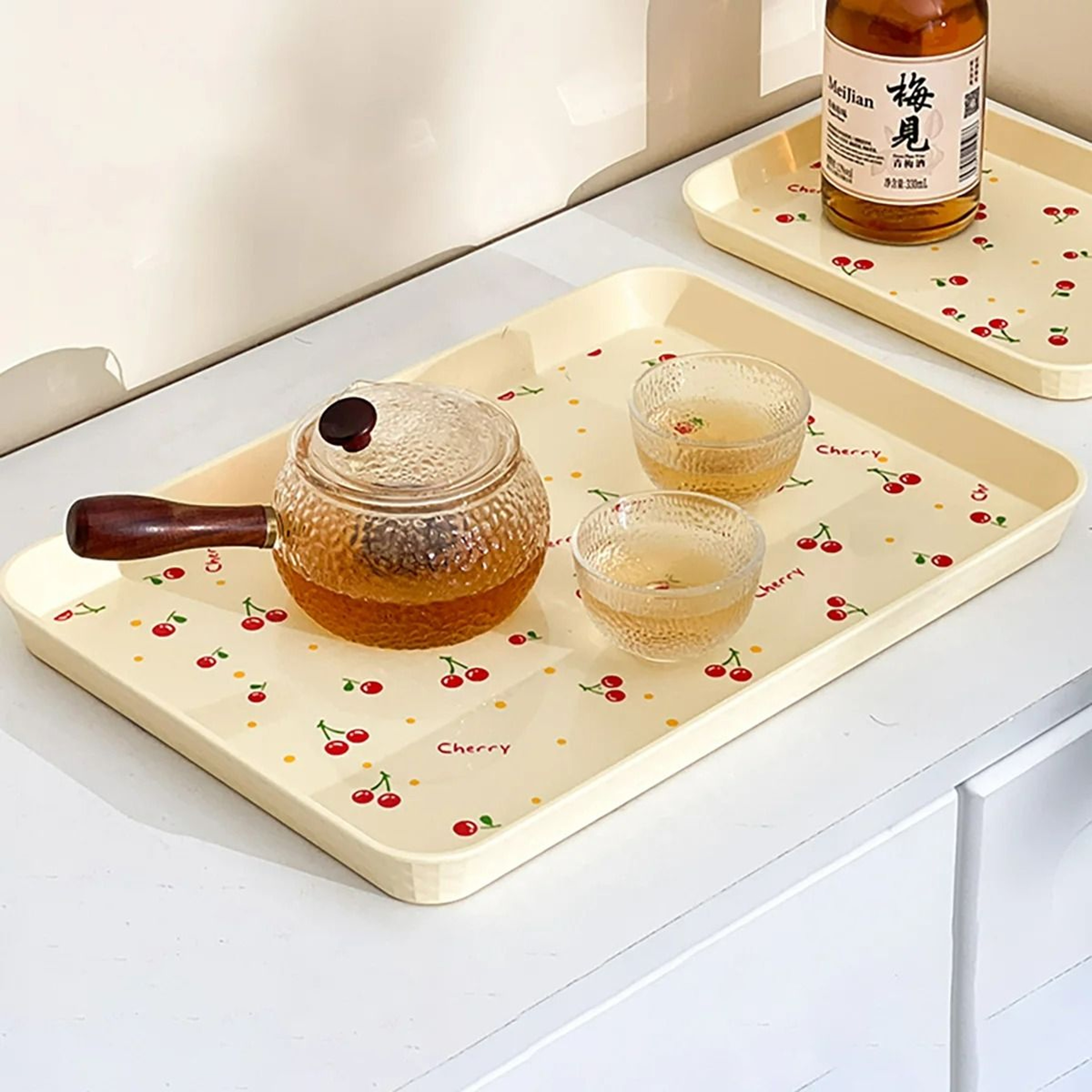 Retro Cherry Pattern Serving  Display Tray 2