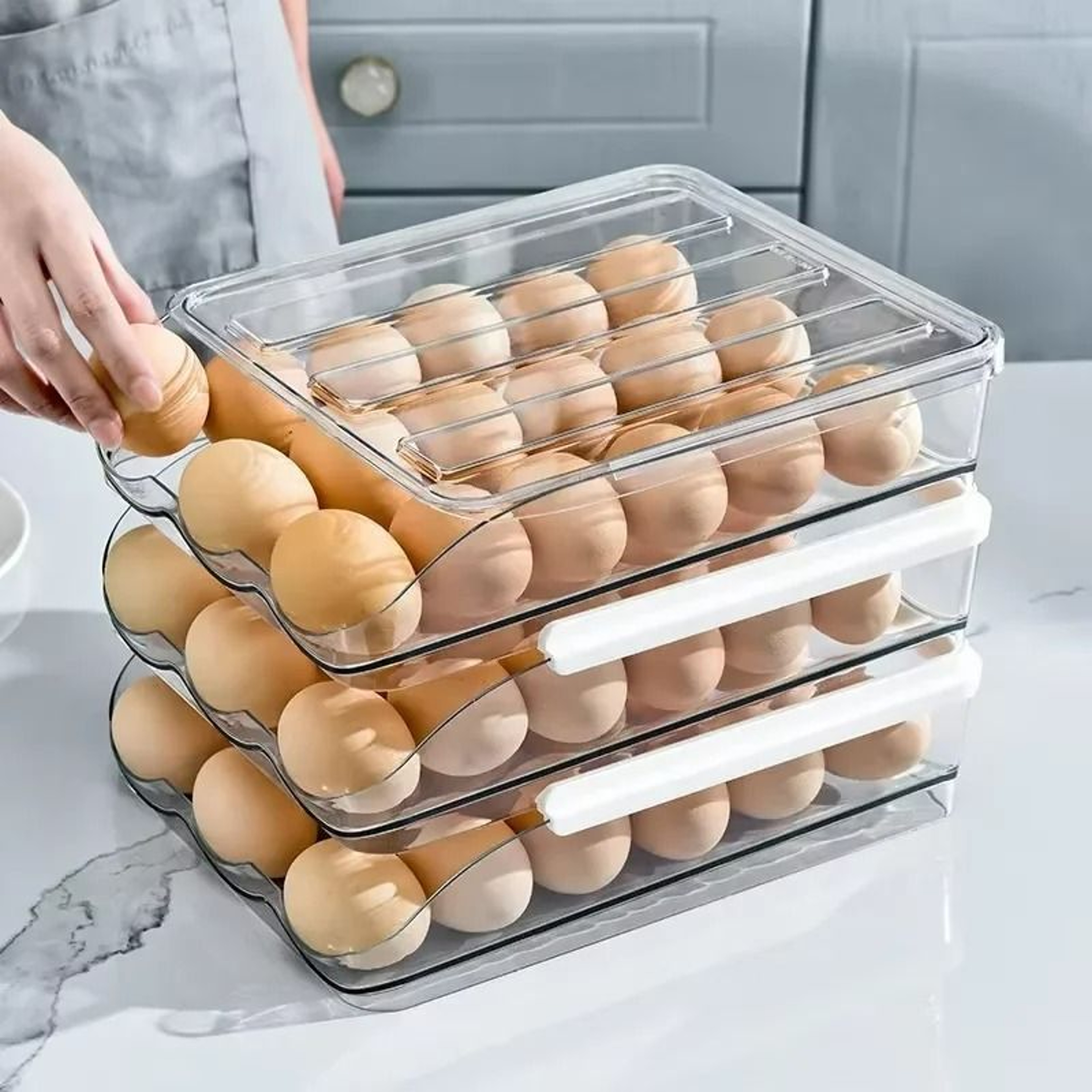 Automatic GravityRolling MultiTier Egg Box 1