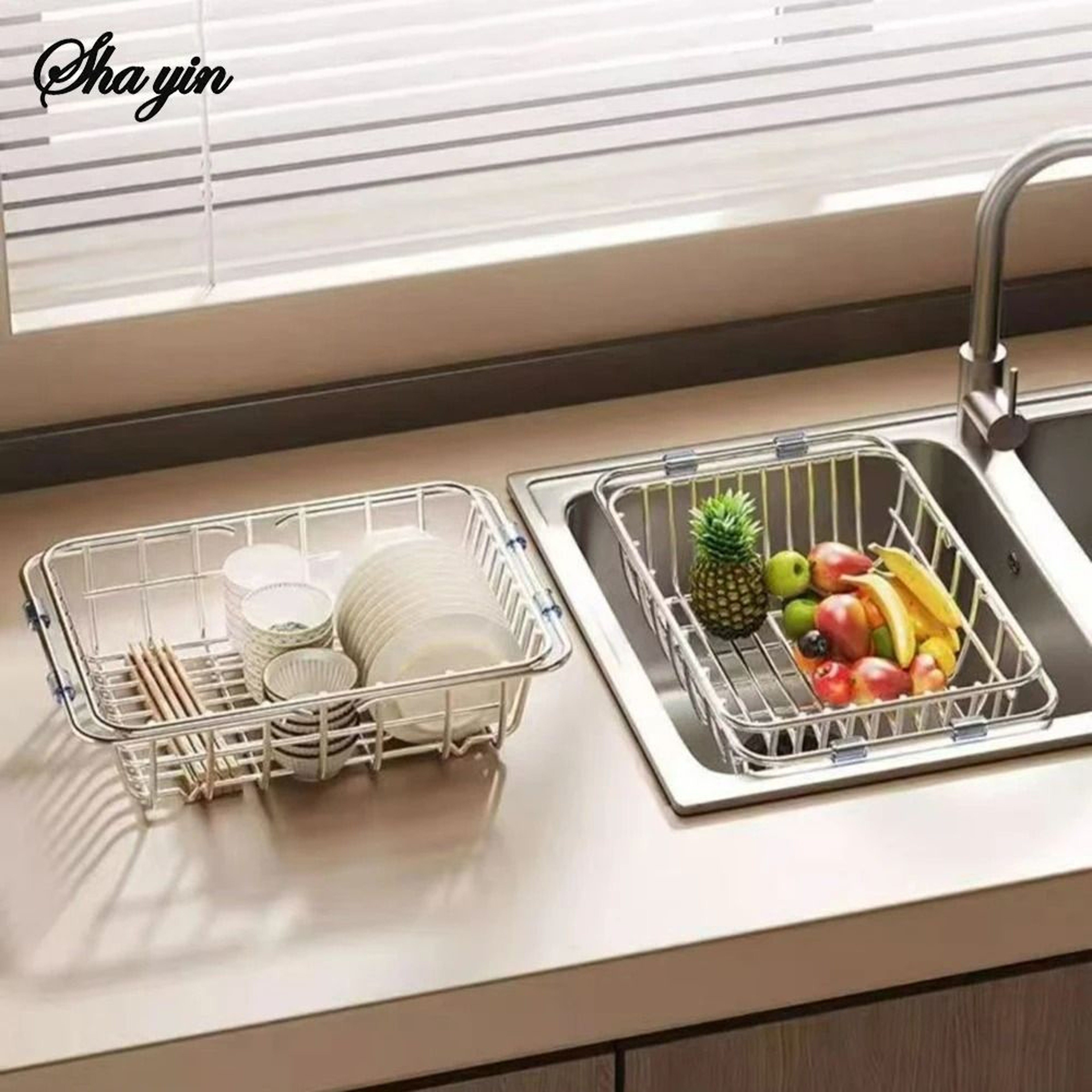 Stainless Steel Telescopic Sink Drain Rack 3