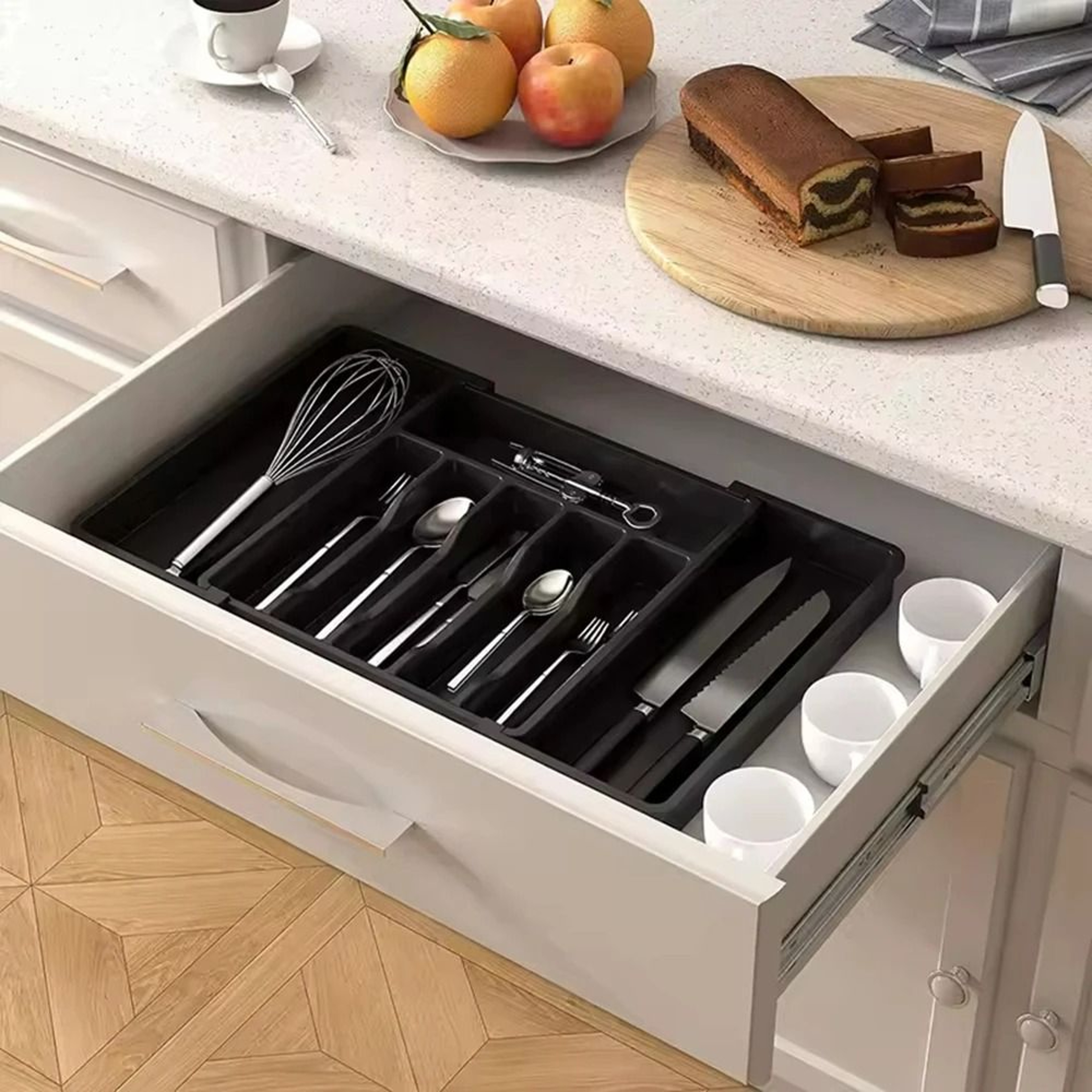 Adjustable Expandable Flatware Drawer Organizer 0