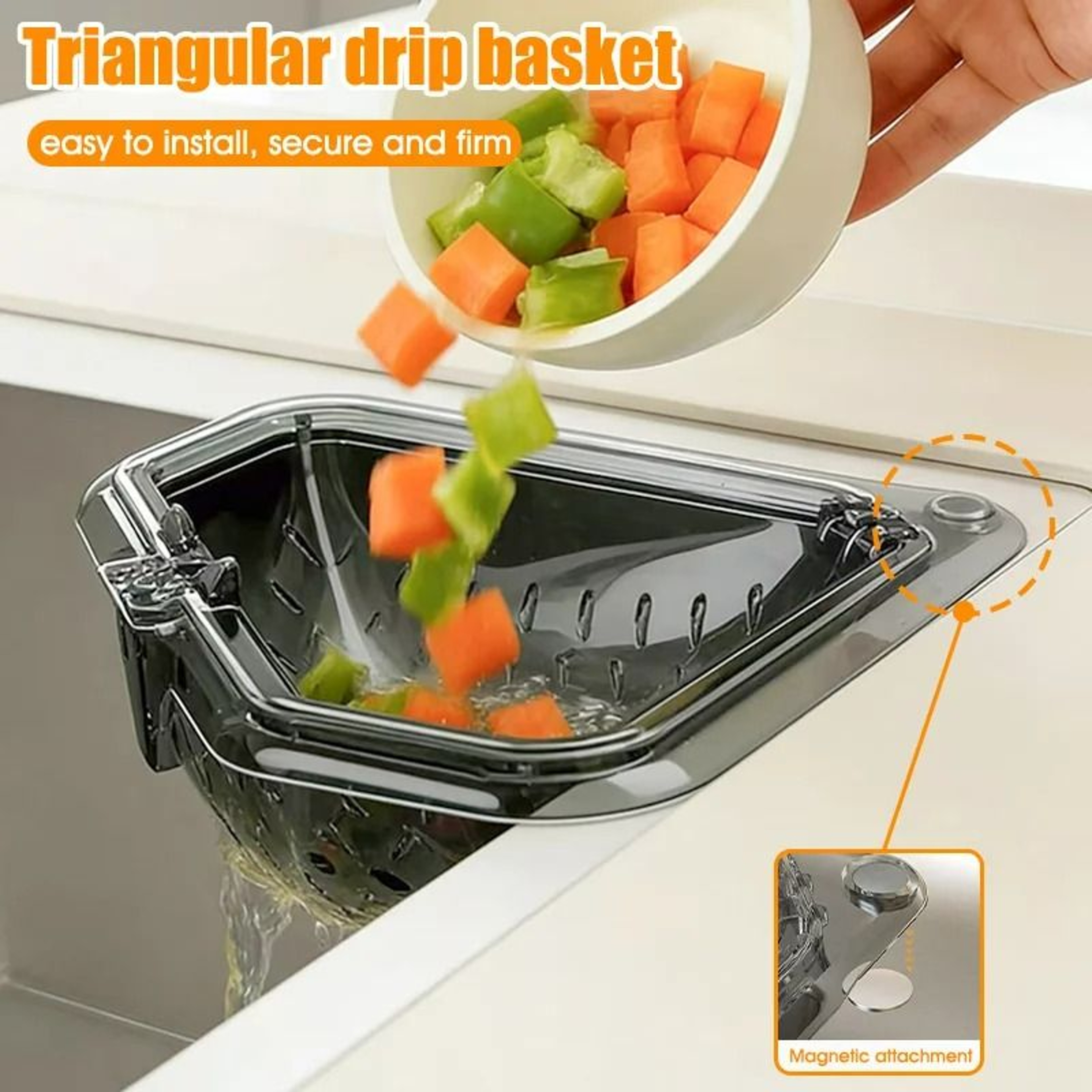 Separate Triangle AntiLeak Sink Drain Basket Filter 2