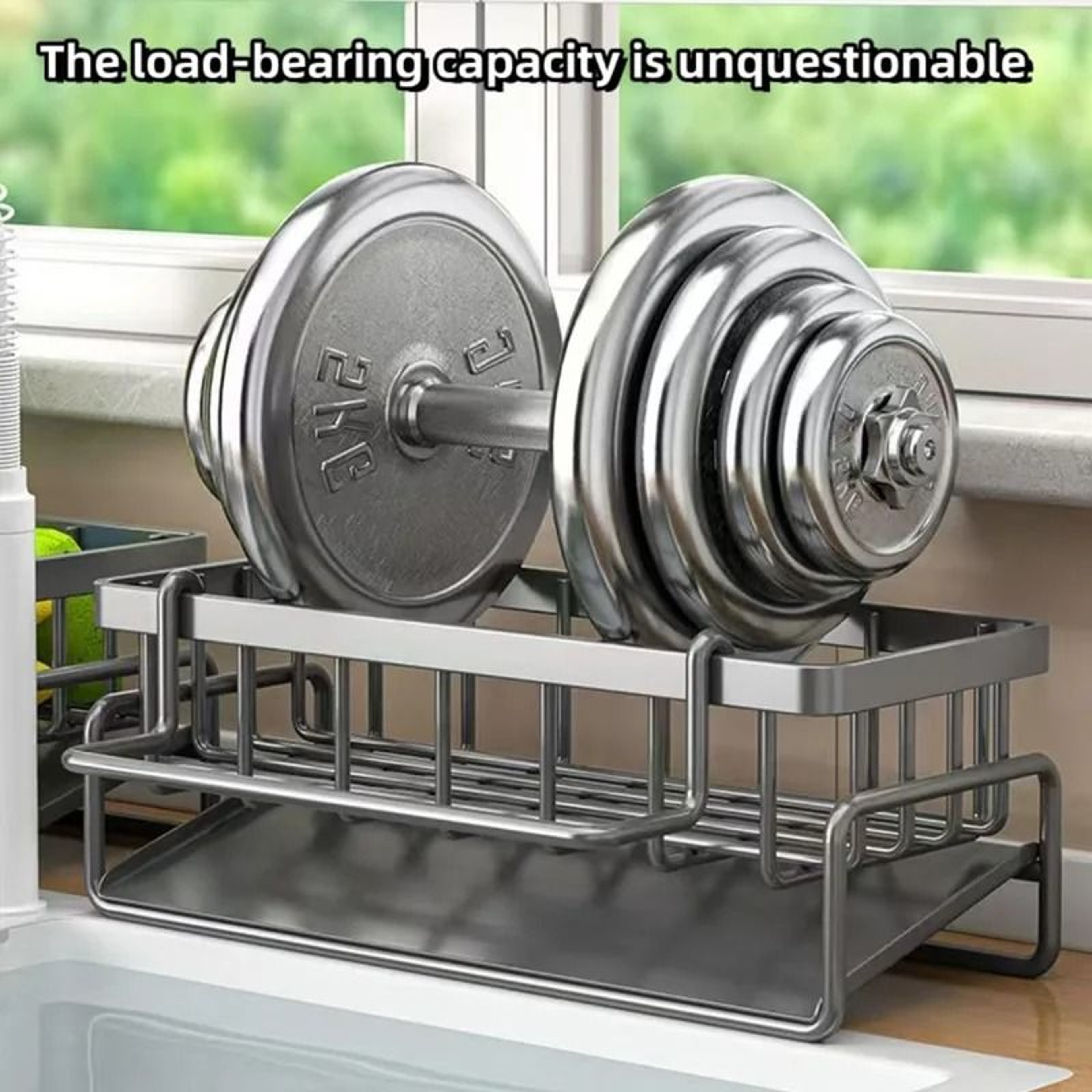 OverSink Sponge Storage Rack And Soap Dispenser Caddy 3