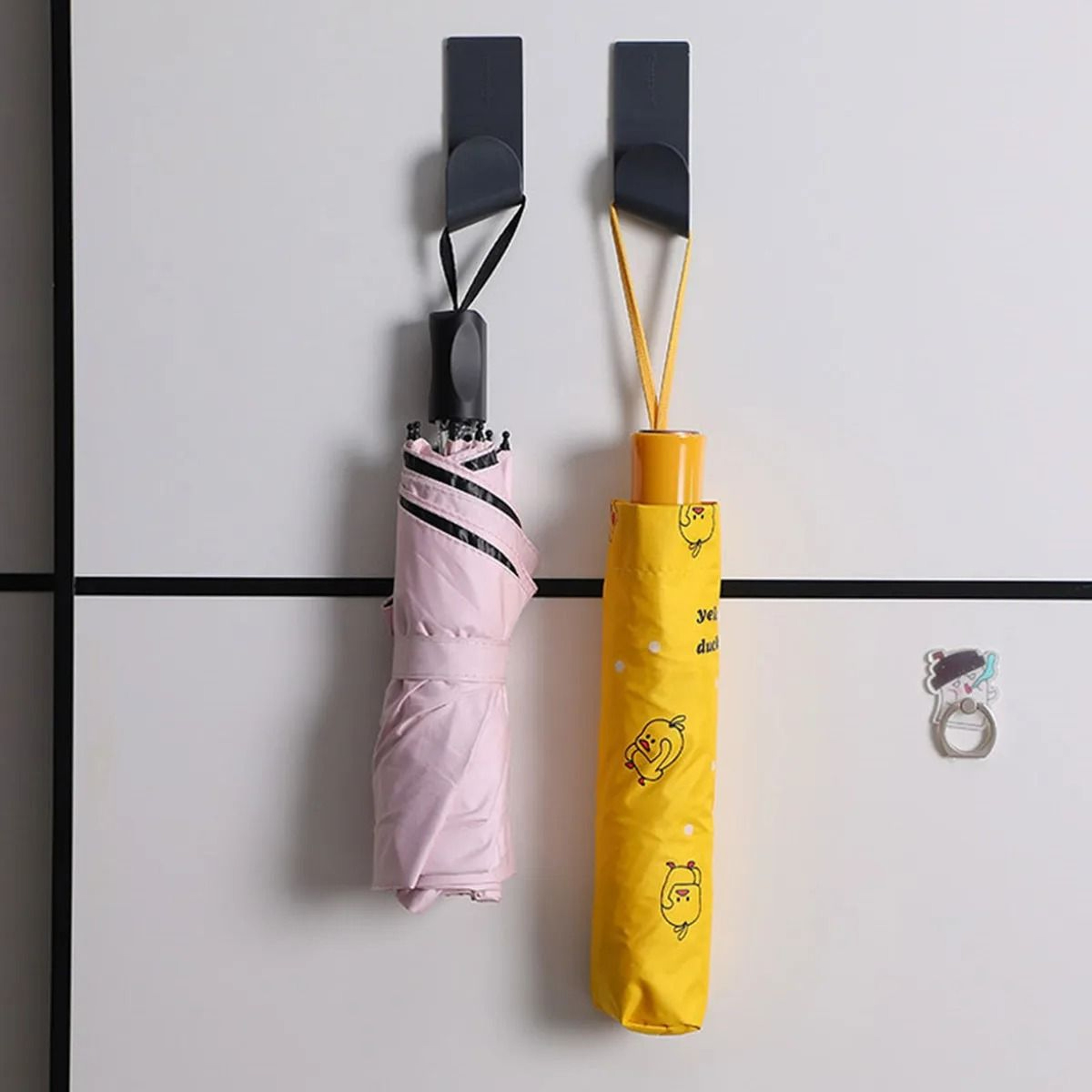 Adjustable WallMounted Pot Lid Holder  DrillFree Kitchen Cabinet Organizer Hooks 2
