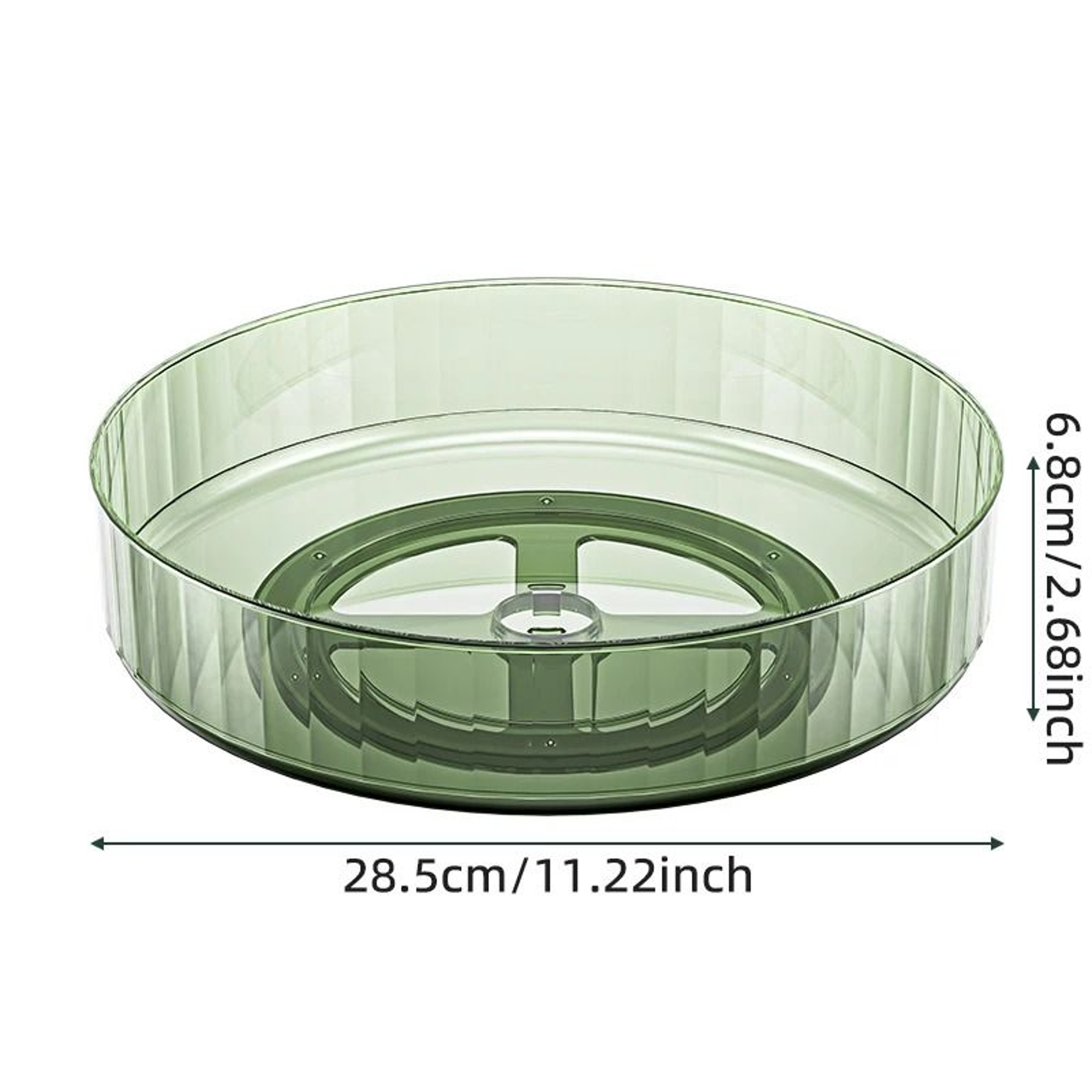 360 Rotating Lazy Susan Organizer  Premium Clear Turntable Storage Tray For Fridge Pantry And Count 9