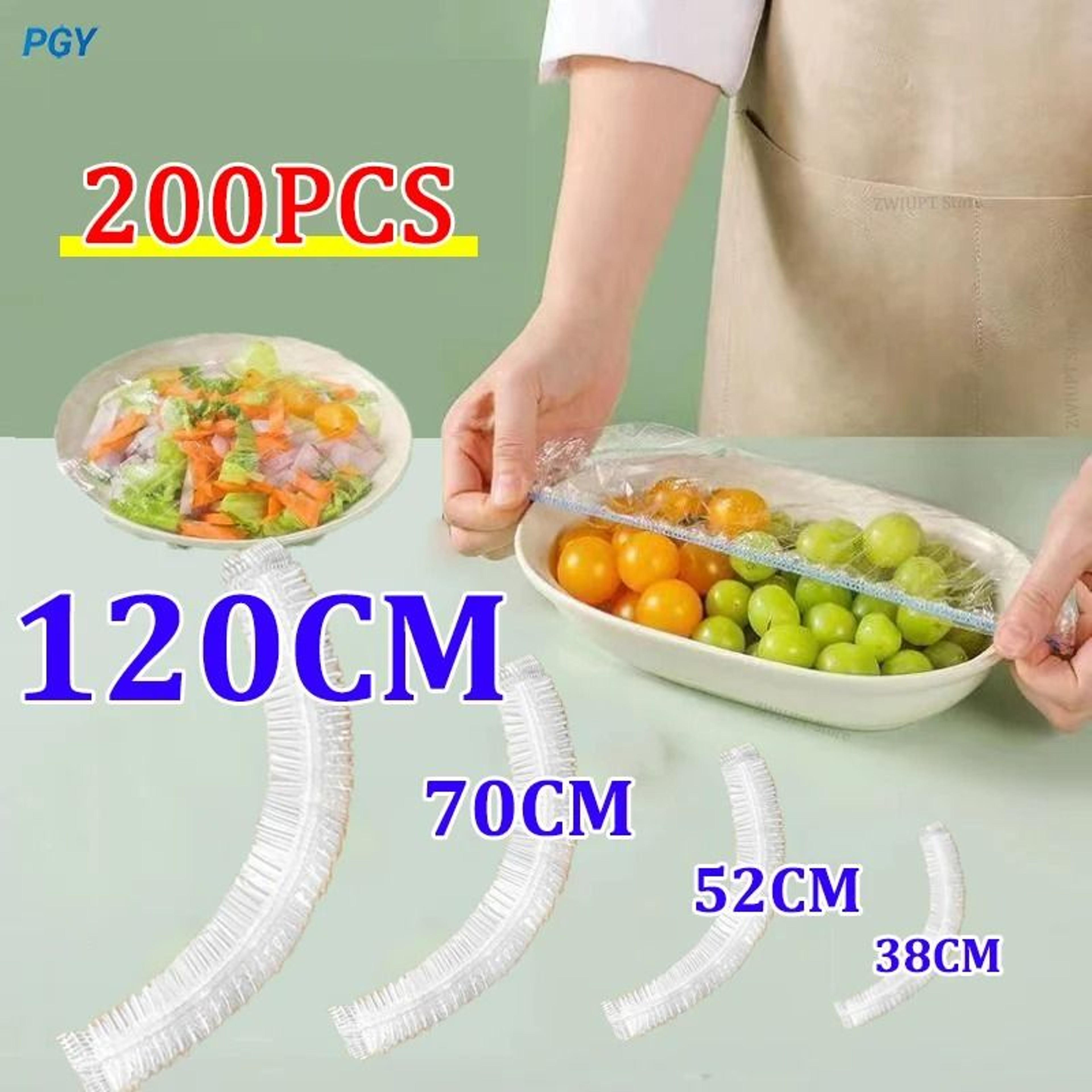 Elastic Stretch Food Storage Covers  50Piece MultiSize Pack Of FoodGrade FreshKeeping Stretch Lids 2