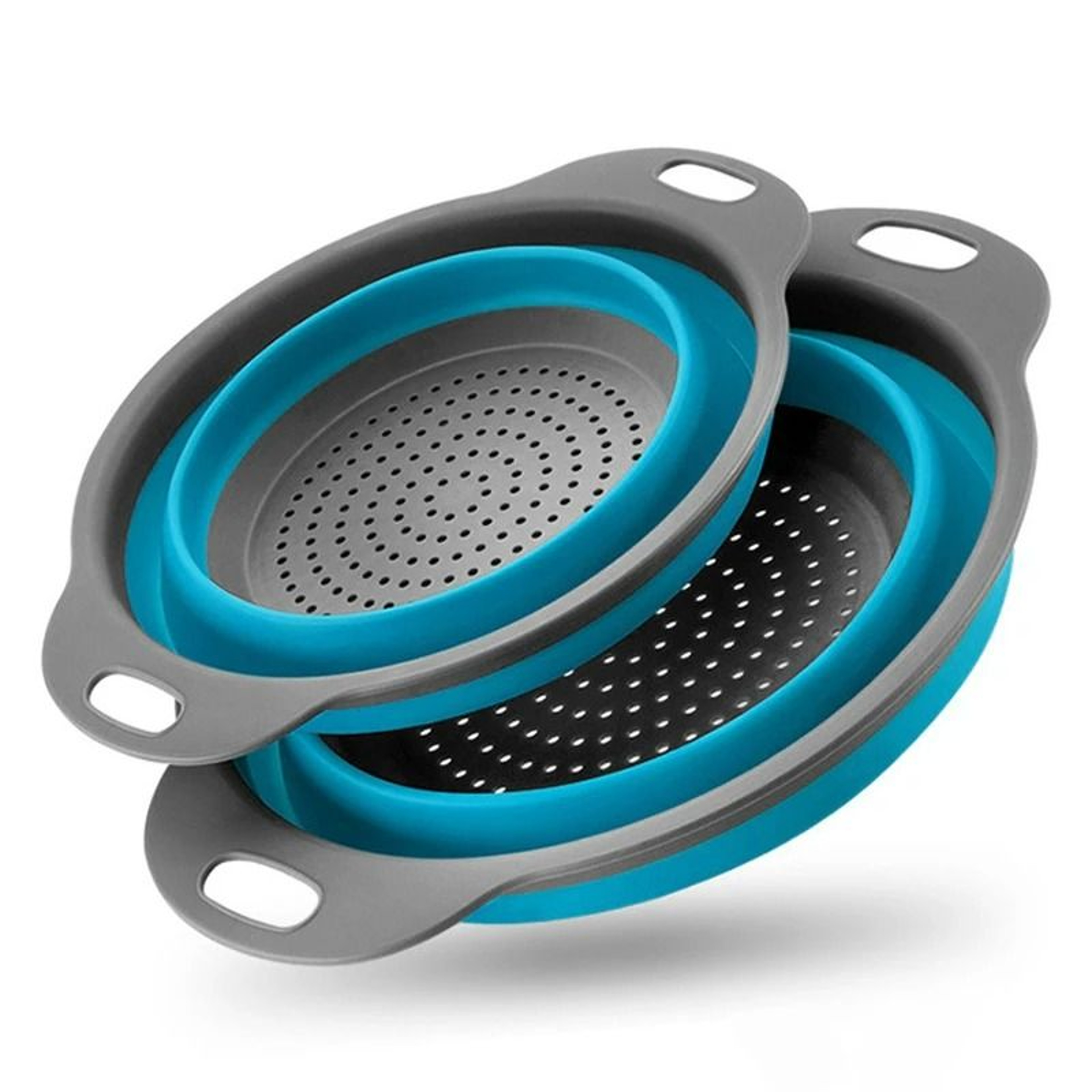 Collapsible Silicone Colander Set  SpaceSaving Foldable Kitchen Strainer For Fruits Vegetables And  8