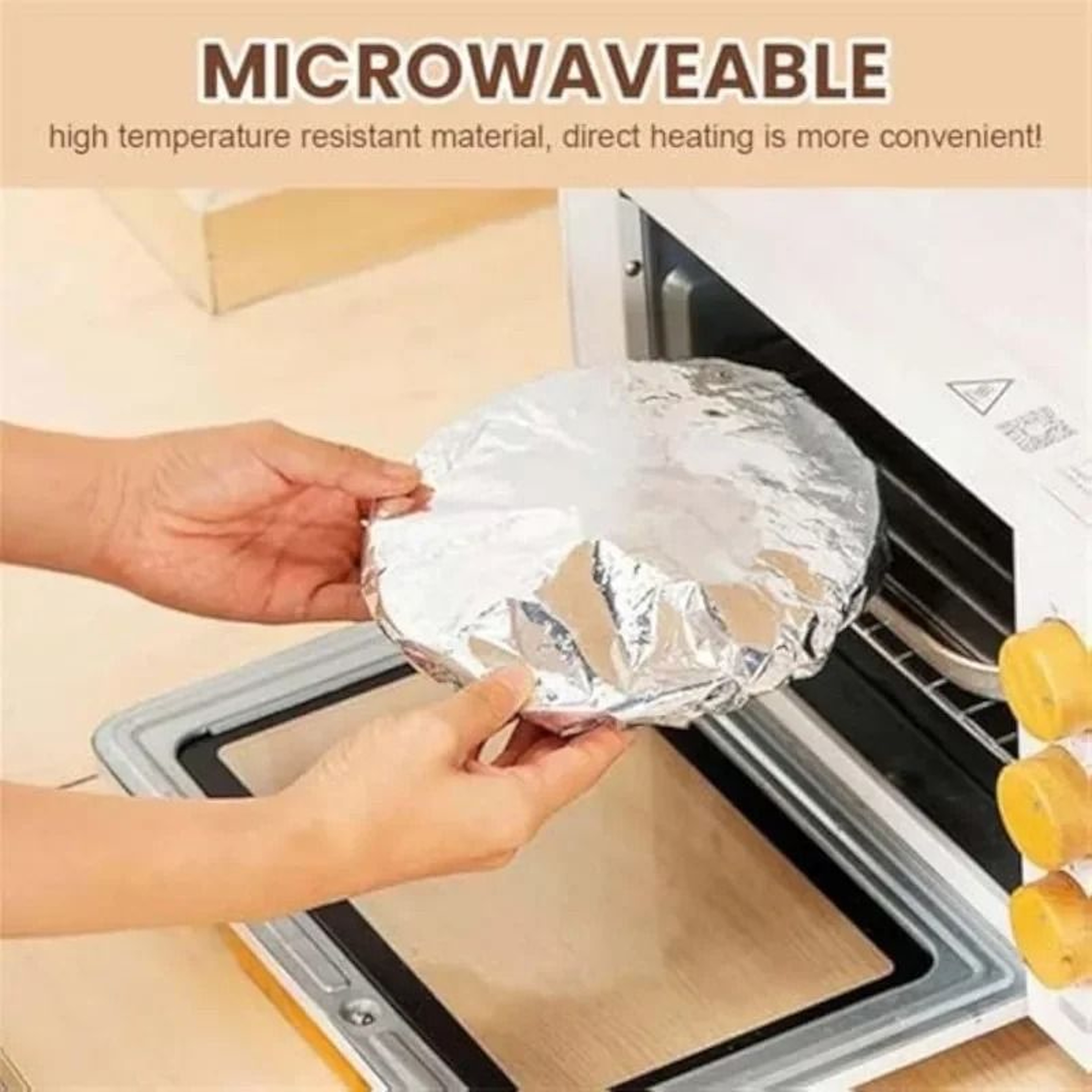 Elastic Aluminum Foil Insulation Covers  50Piece EcoFriendly Reusable Thermal Food Storage Caps 4
