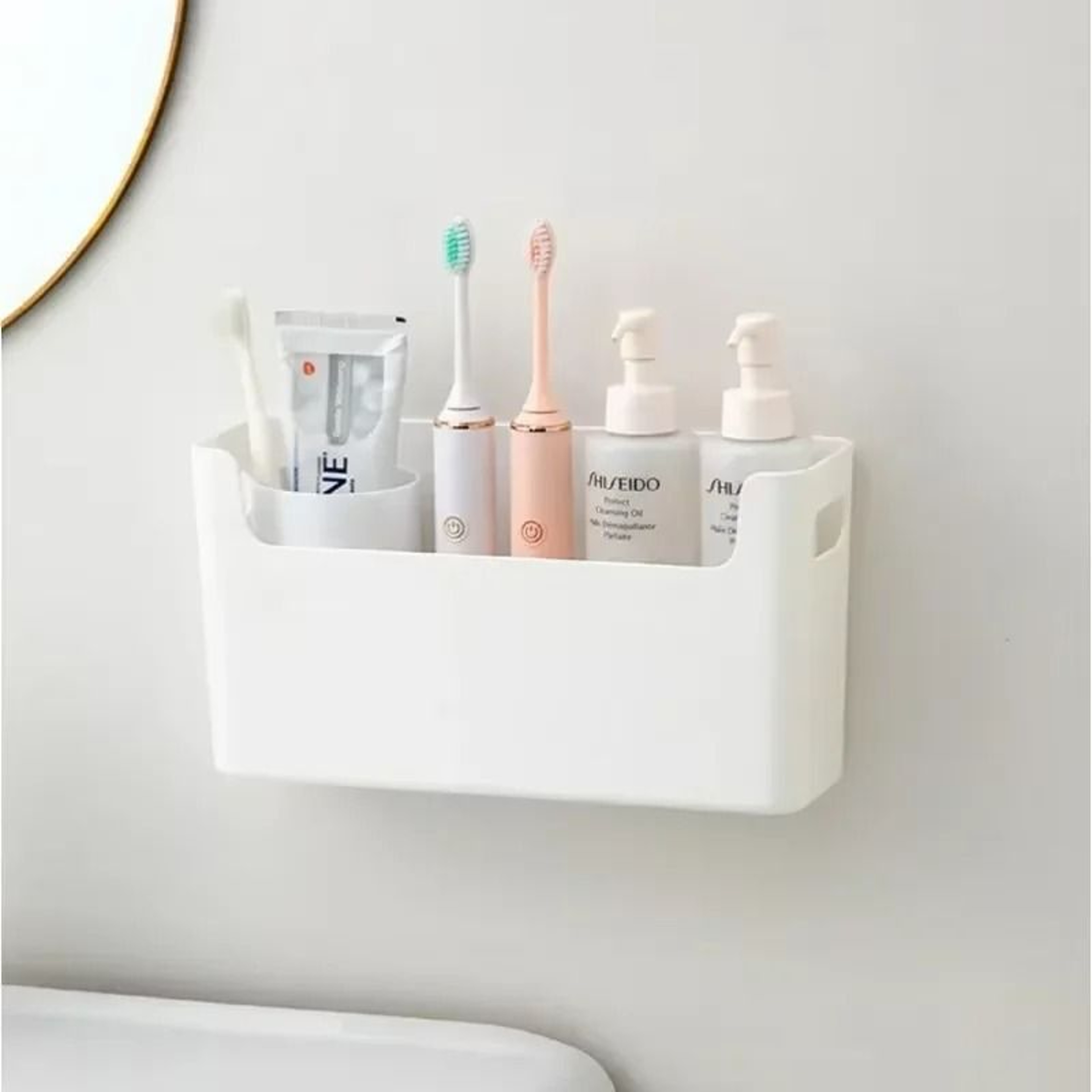 NonPerforated Cling Film Rack  Adhesive Inside Cabinet Wall Shelf  Door Organizer For Kitchen 3