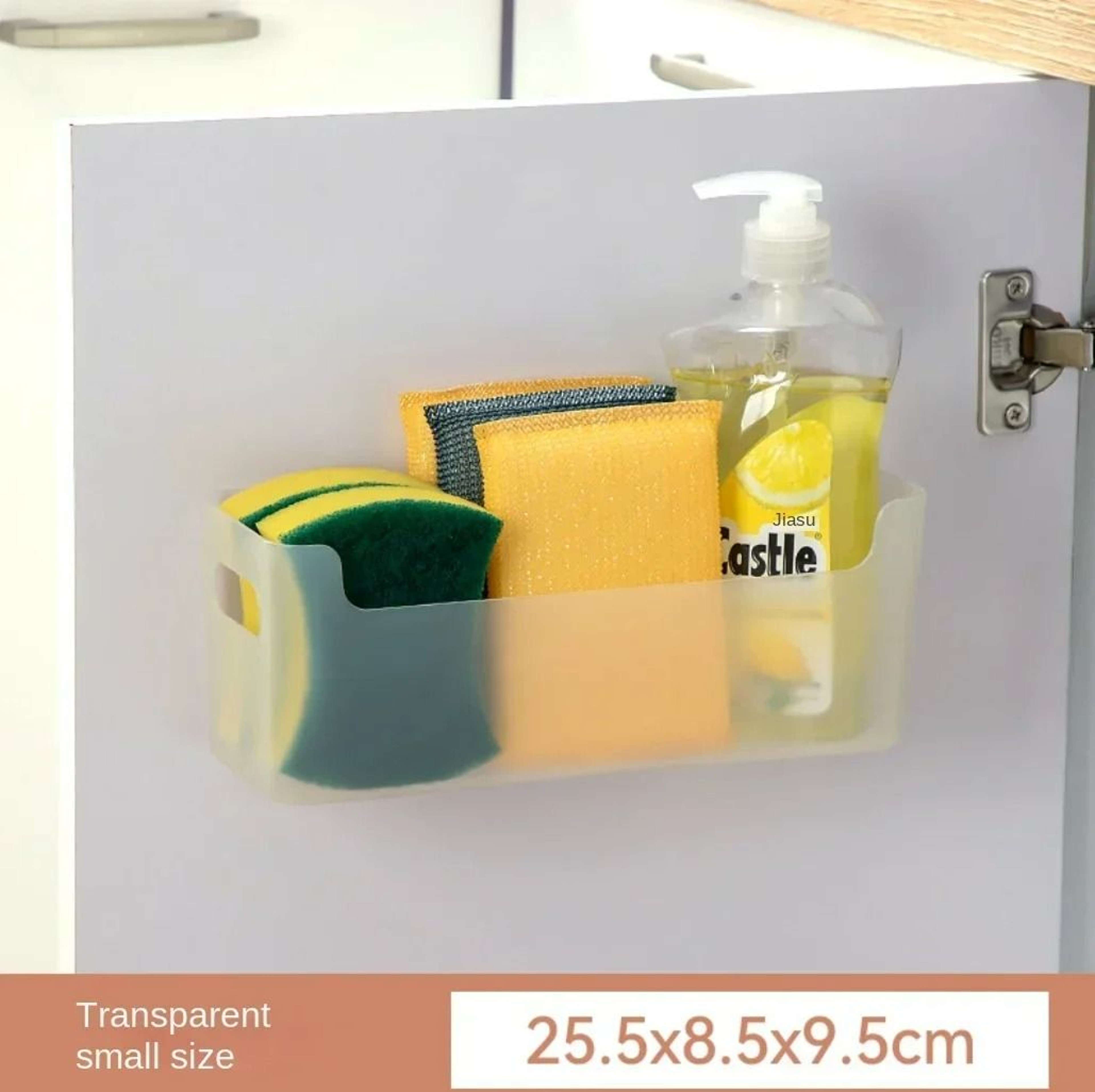 NonPerforated Cling Film Rack  Adhesive Inside Cabinet Wall Shelf  Door Organizer For Kitchen 7