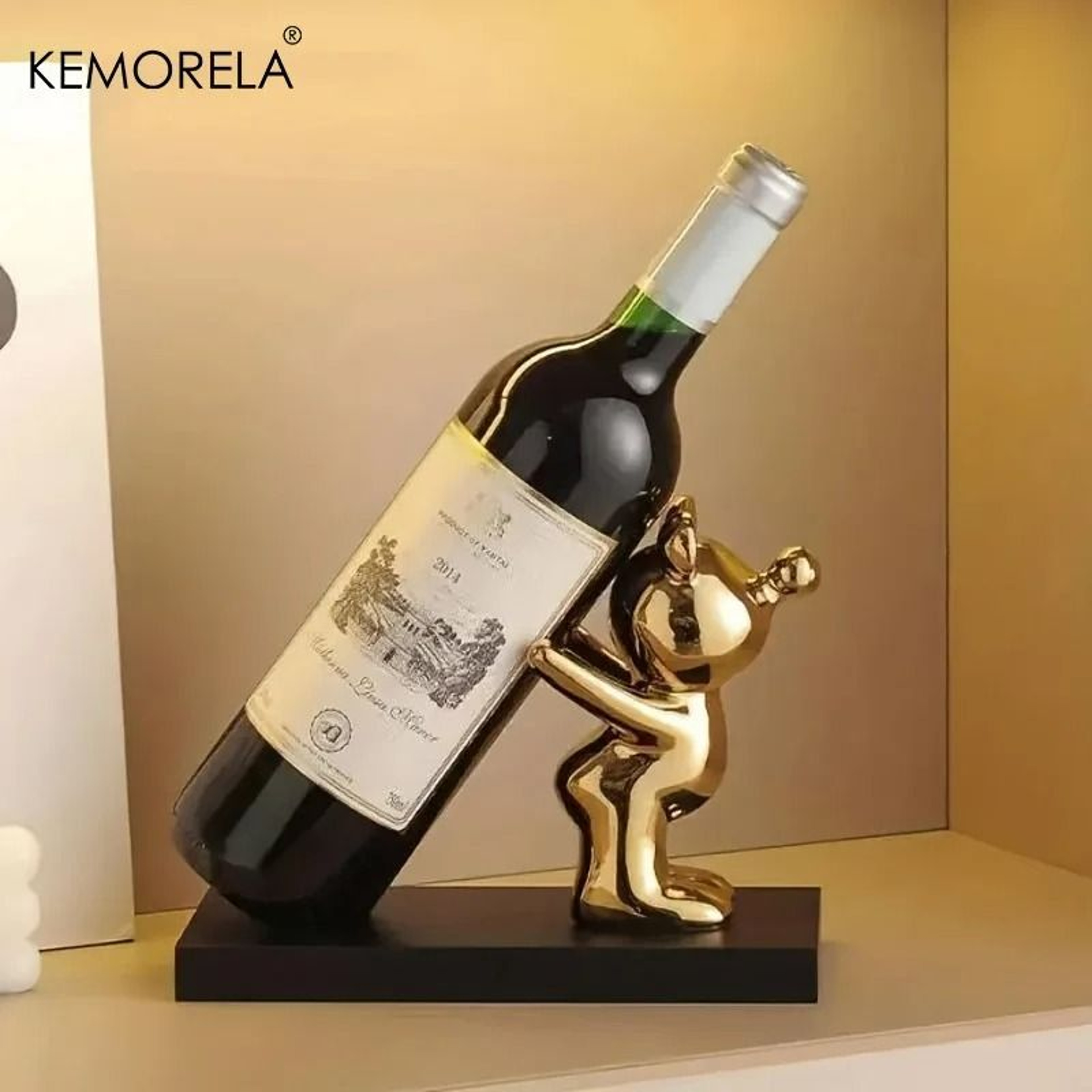 Creative Cartoon Wine Rack  Ceramic Living Room Countertop Decoration  Cute Home Bar Storage Displa 5