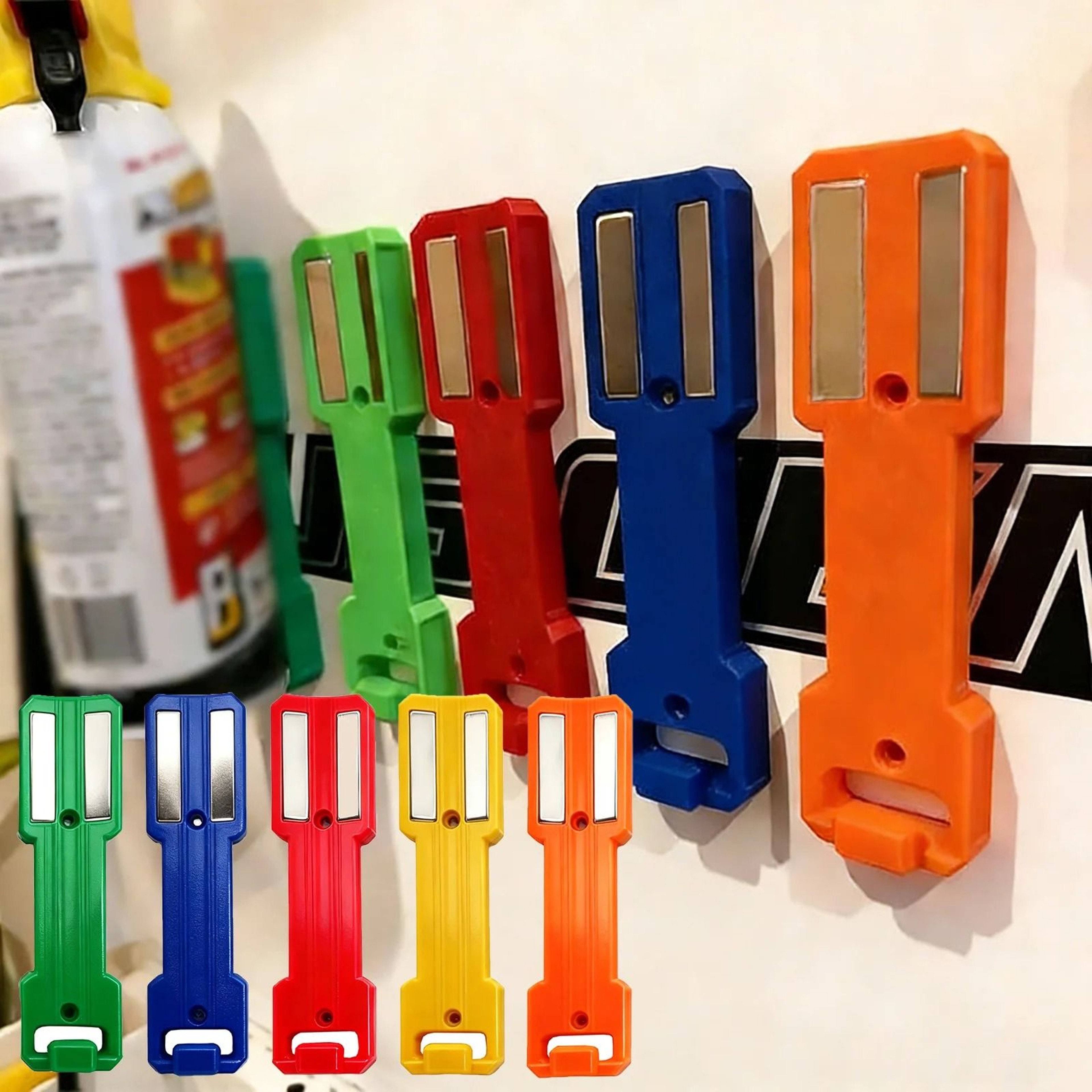 3D Magnetic Aerosol Can Holder  ToolFree Spray Can Rack  SpaceSaving Organizer For Garages Toolboxe 1