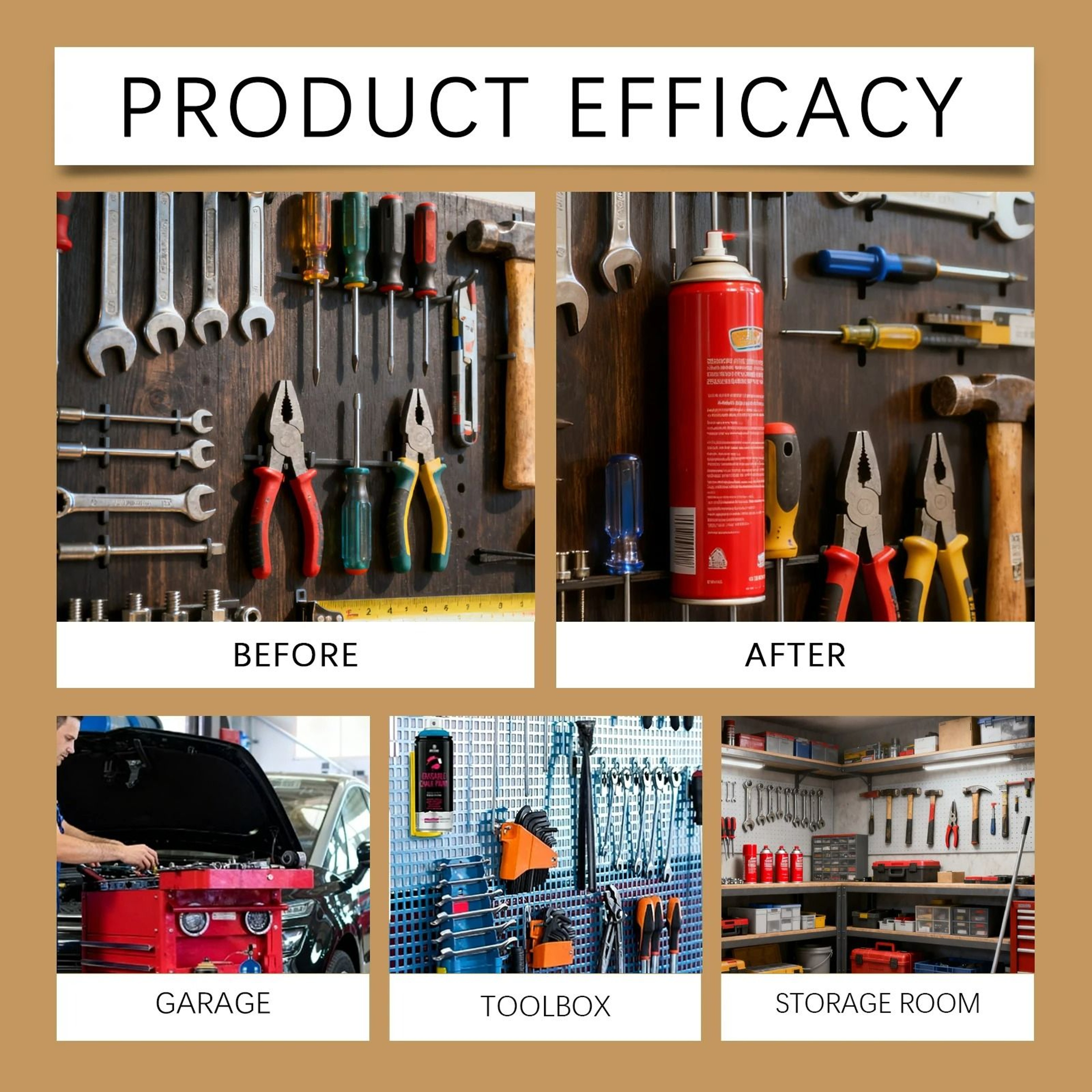 3D Magnetic Aerosol Can Holder  ToolFree Spray Can Rack  SpaceSaving Organizer For Garages Toolboxe 6