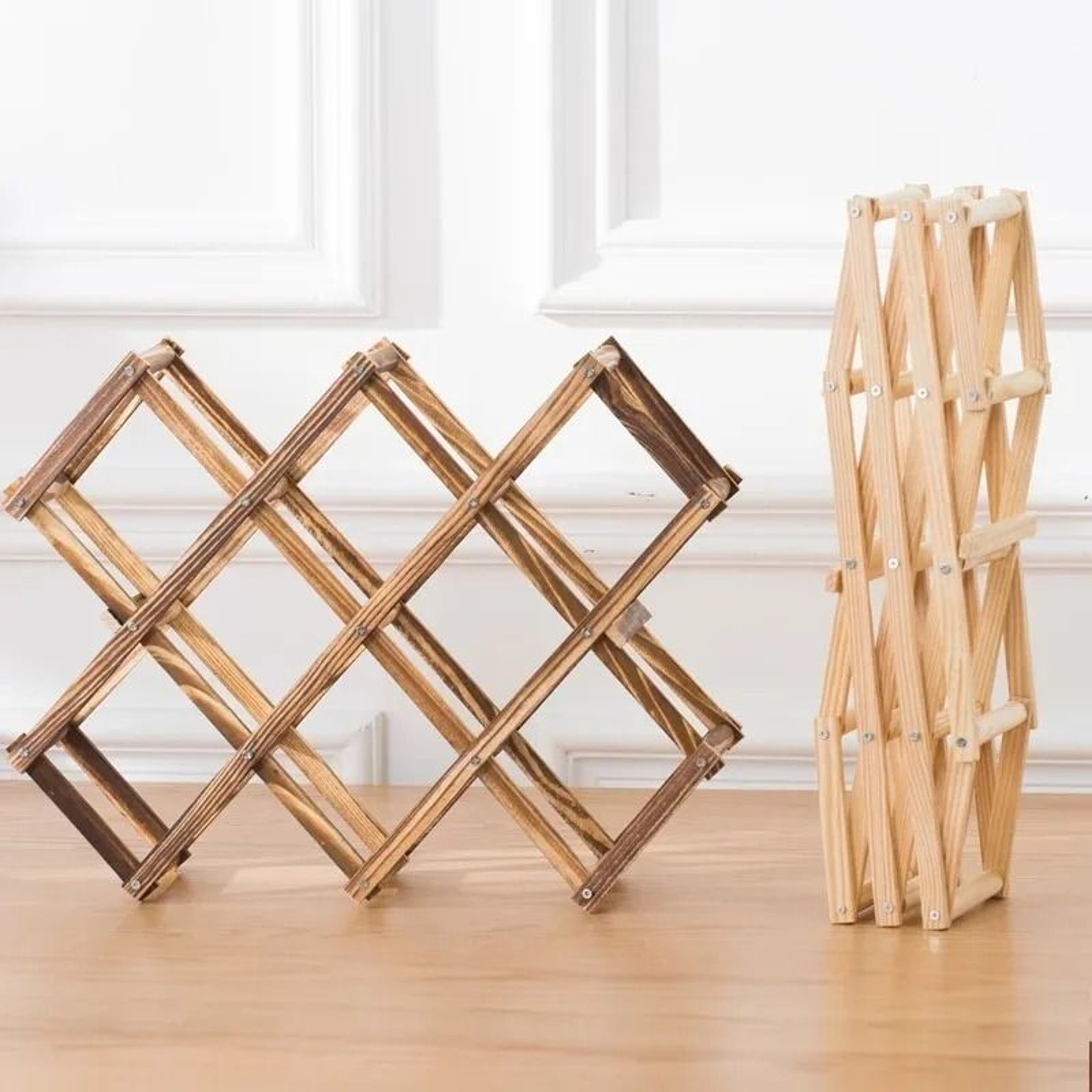 Stackable Wooden Wine Storage Shelves  Modular Countertop Display Rack  Home Bar Cabinets Organizer 4