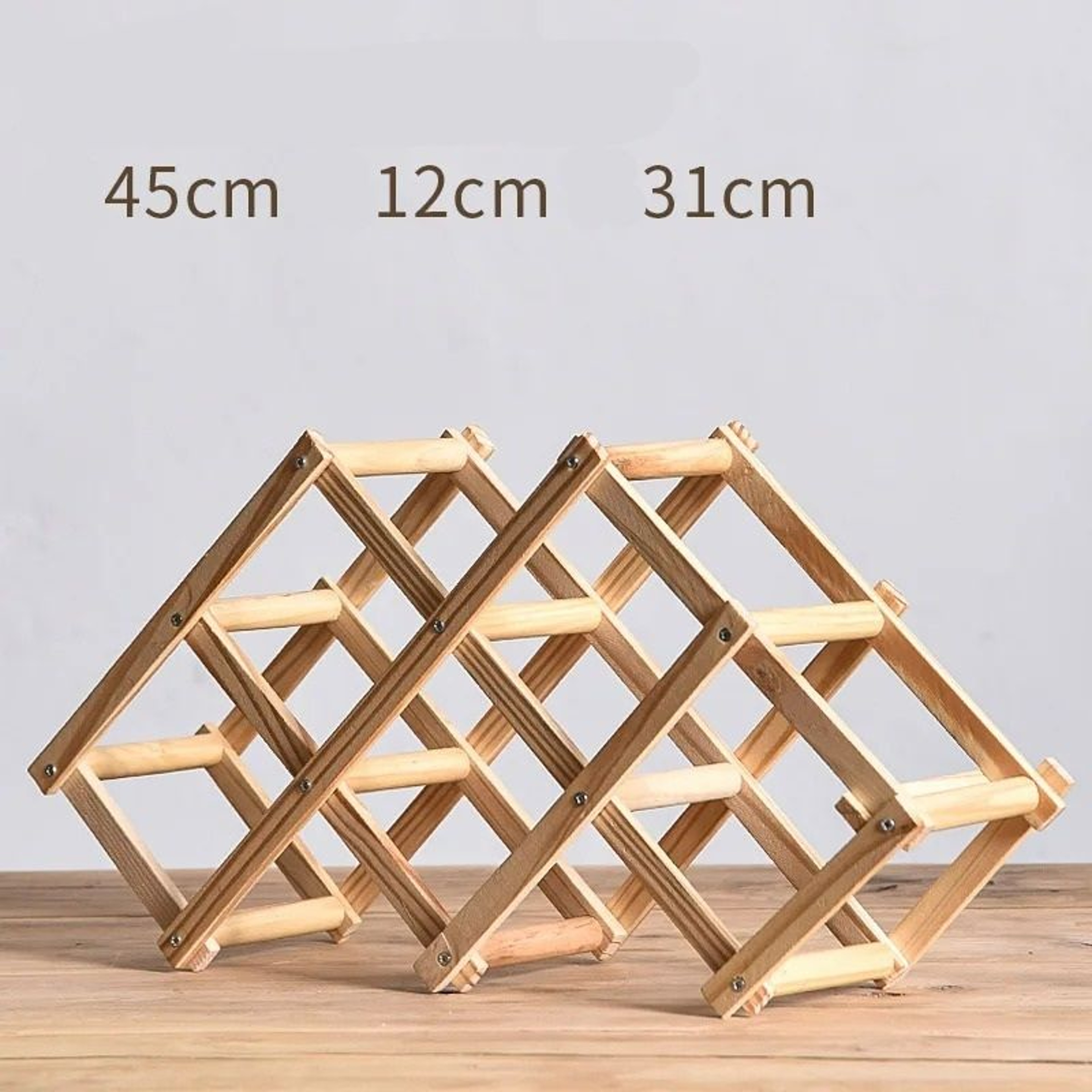 Stackable Wooden Wine Storage Shelves  Modular Countertop Display Rack  Home Bar Cabinets Organizer 12