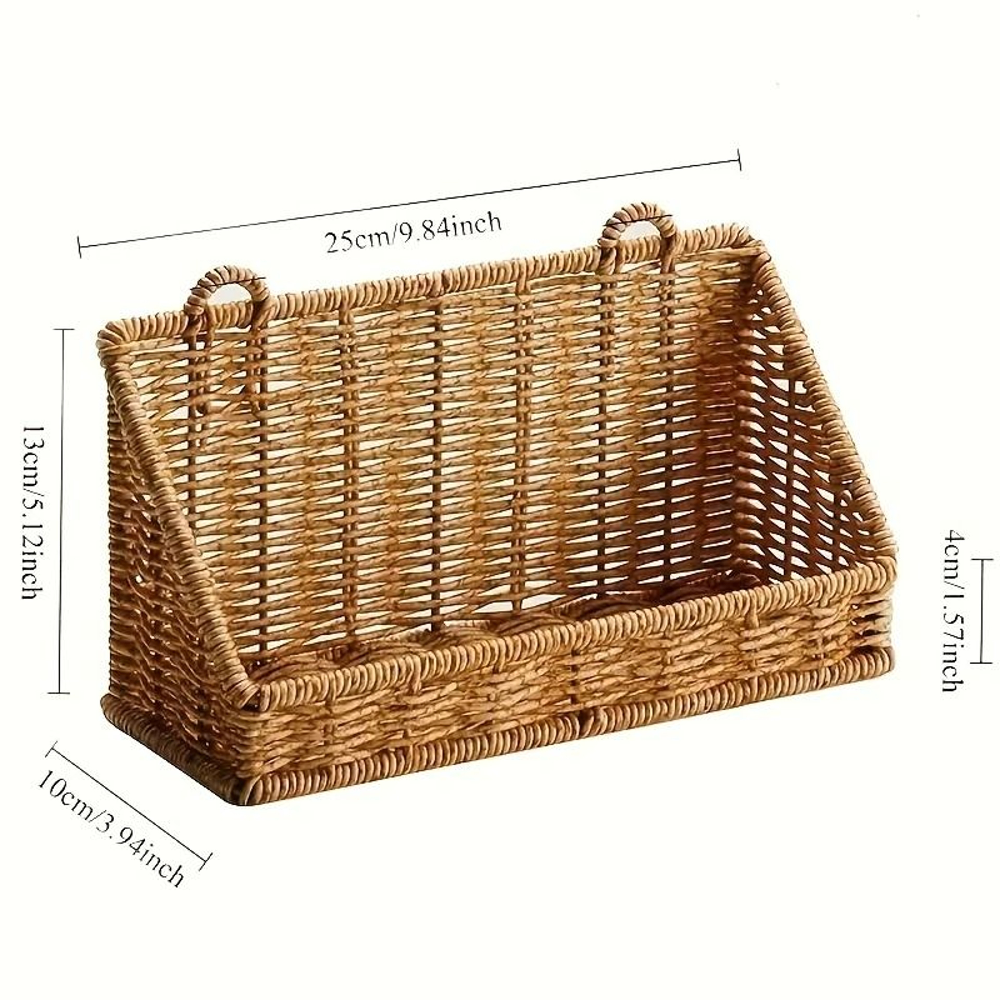 Rustic WallMounted Woven Basket With Hooks  Boho Rattan Storage Hamper For Kitchen Bathroom And Liv 2