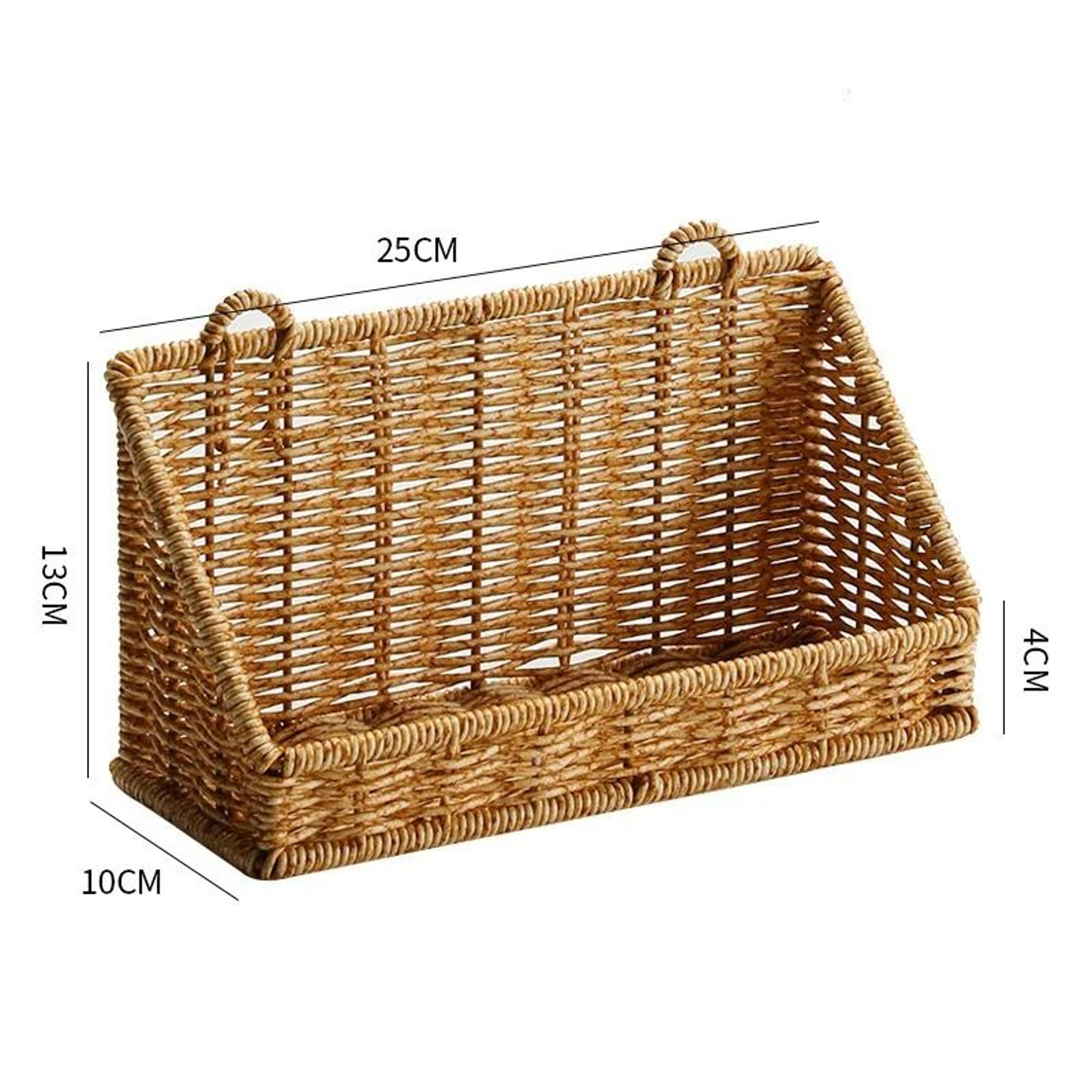 Rustic WallMounted Woven Basket With Hooks  Boho Rattan Storage Hamper For Kitchen Bathroom And Liv 6