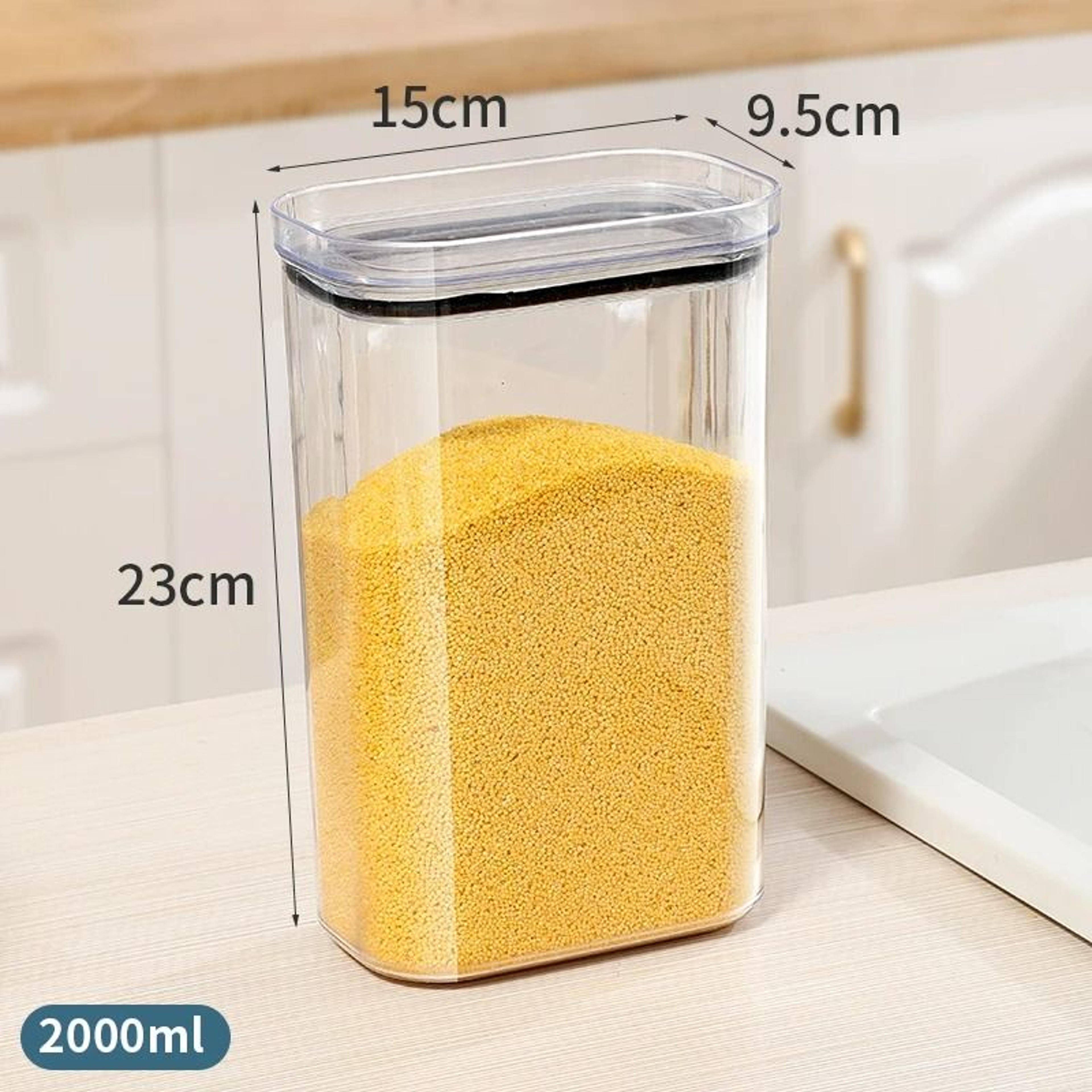 Airtight Multigrain Storage Canisters  MoistureProof LargeCapacity Food Storage Jars With Locking L 7