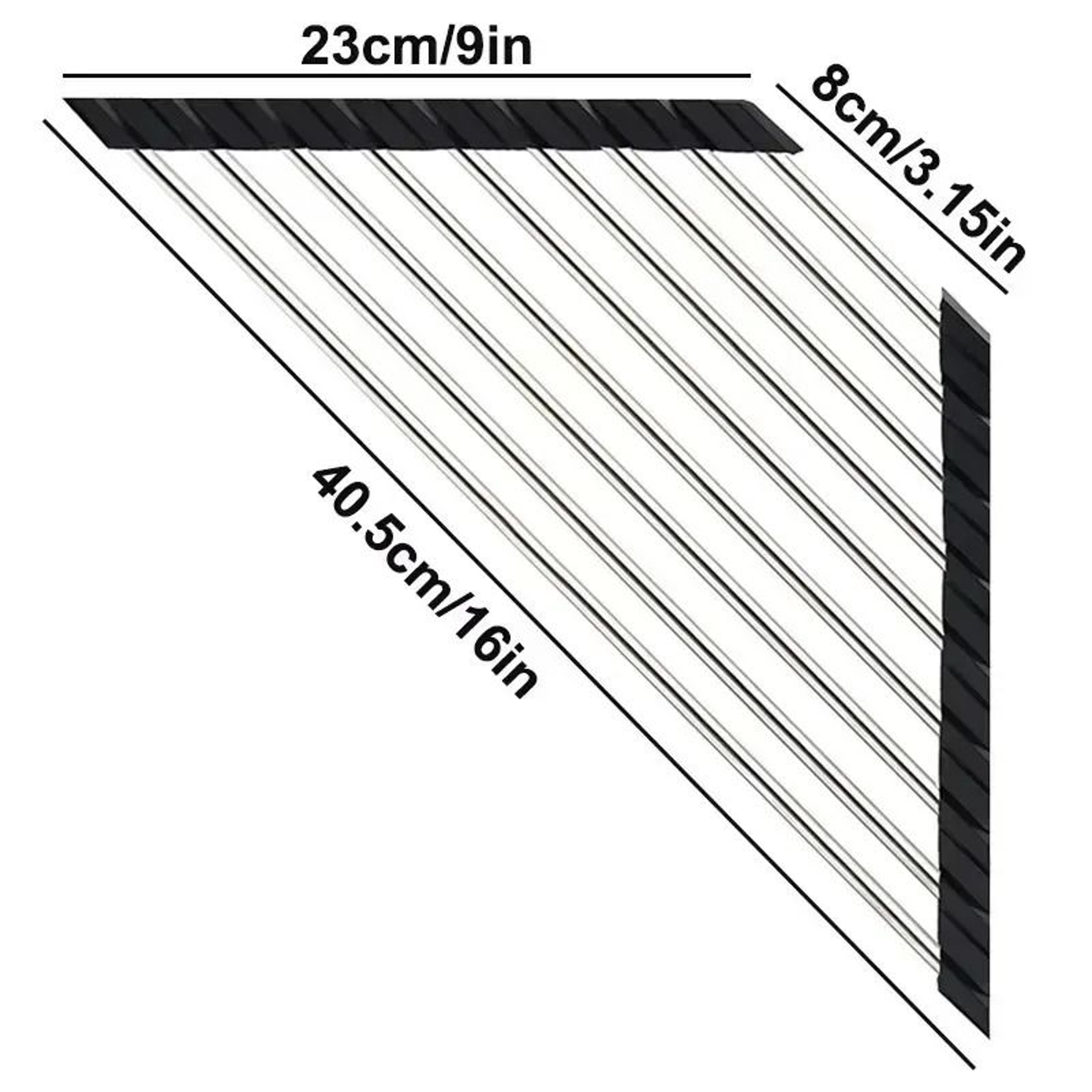 RollUp Triangle Sink Drying Rack 6