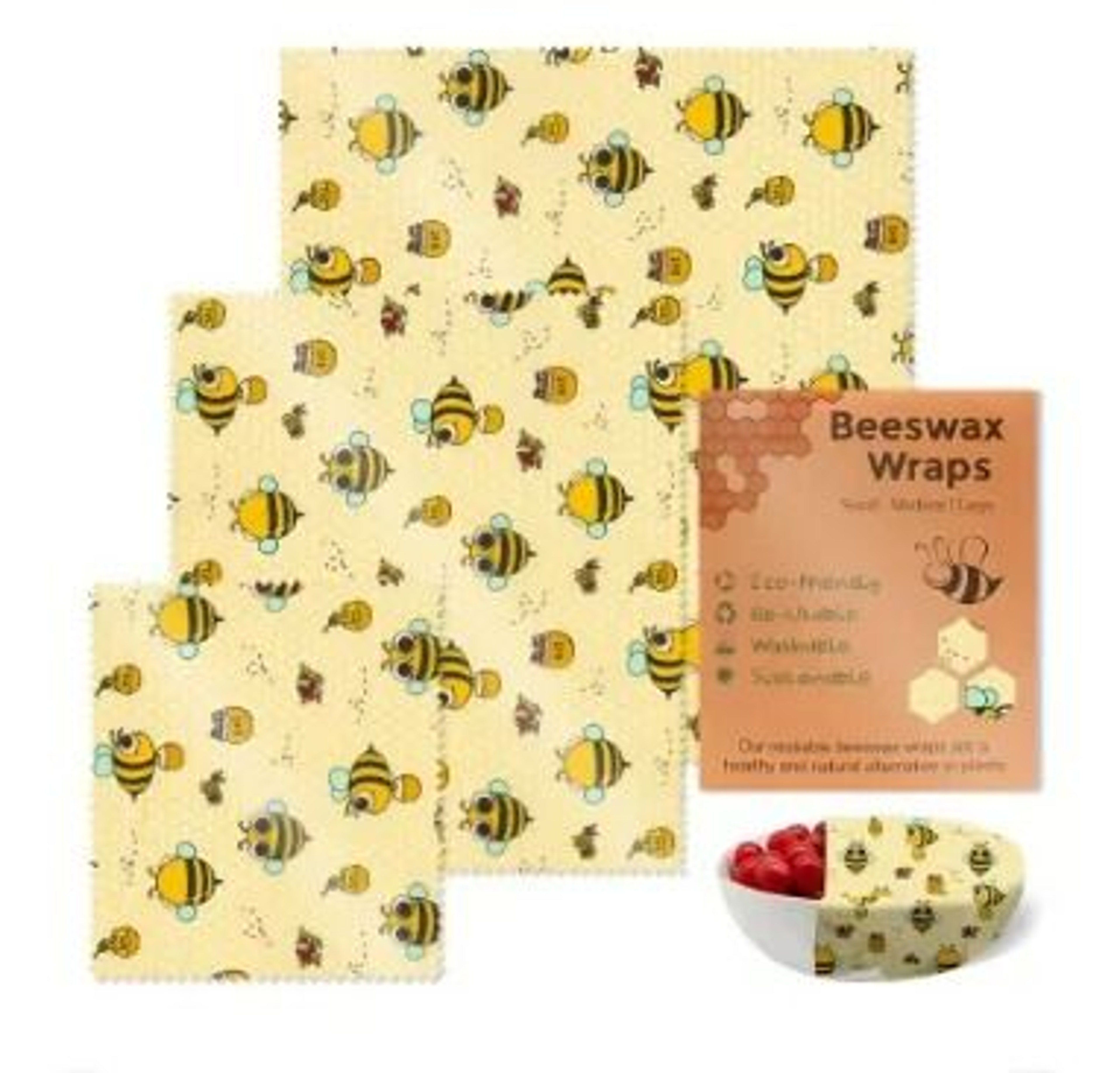 Organic Beeswax Food Wrap Set 7
