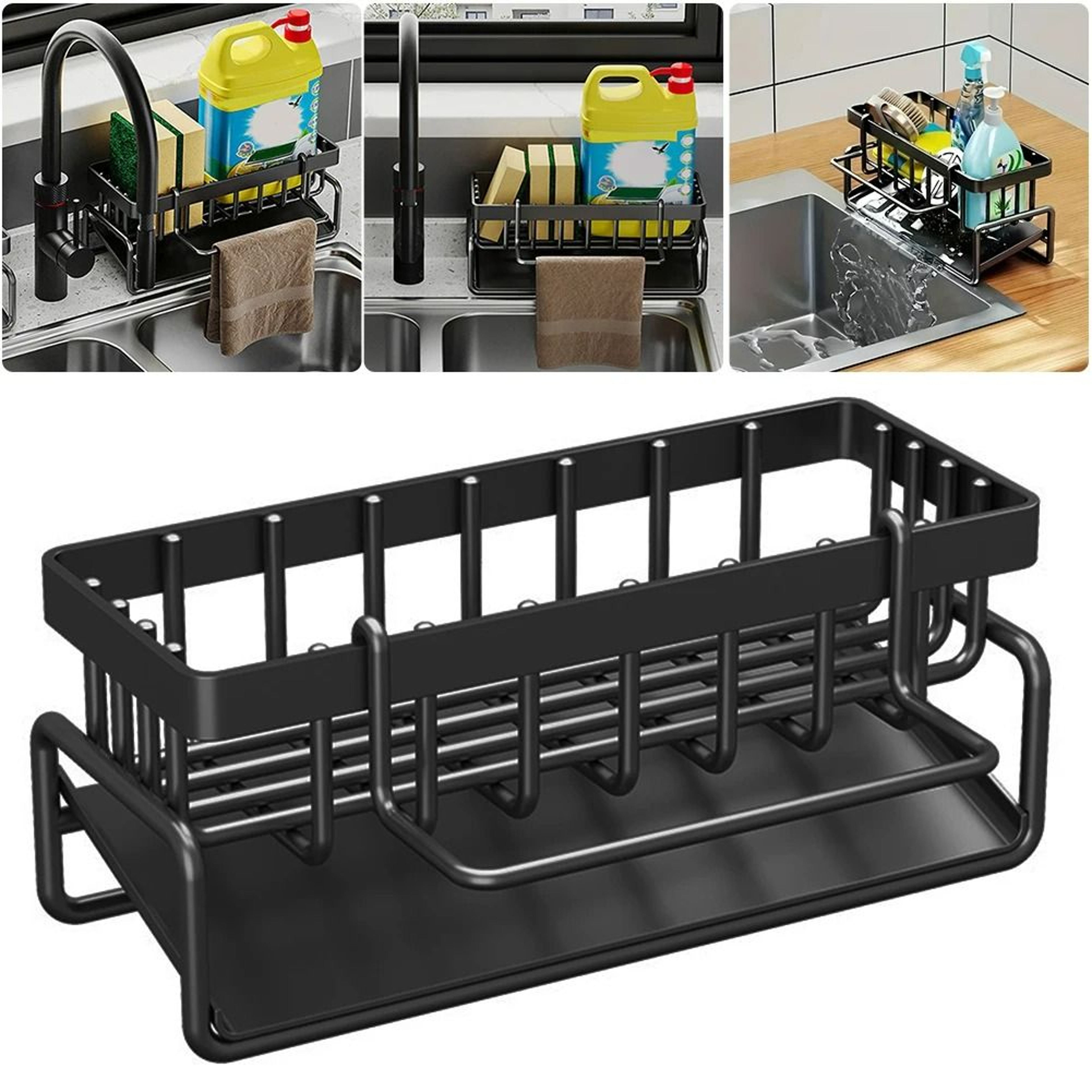 Multifunctional Sink Organizer And Sponge Holder 0