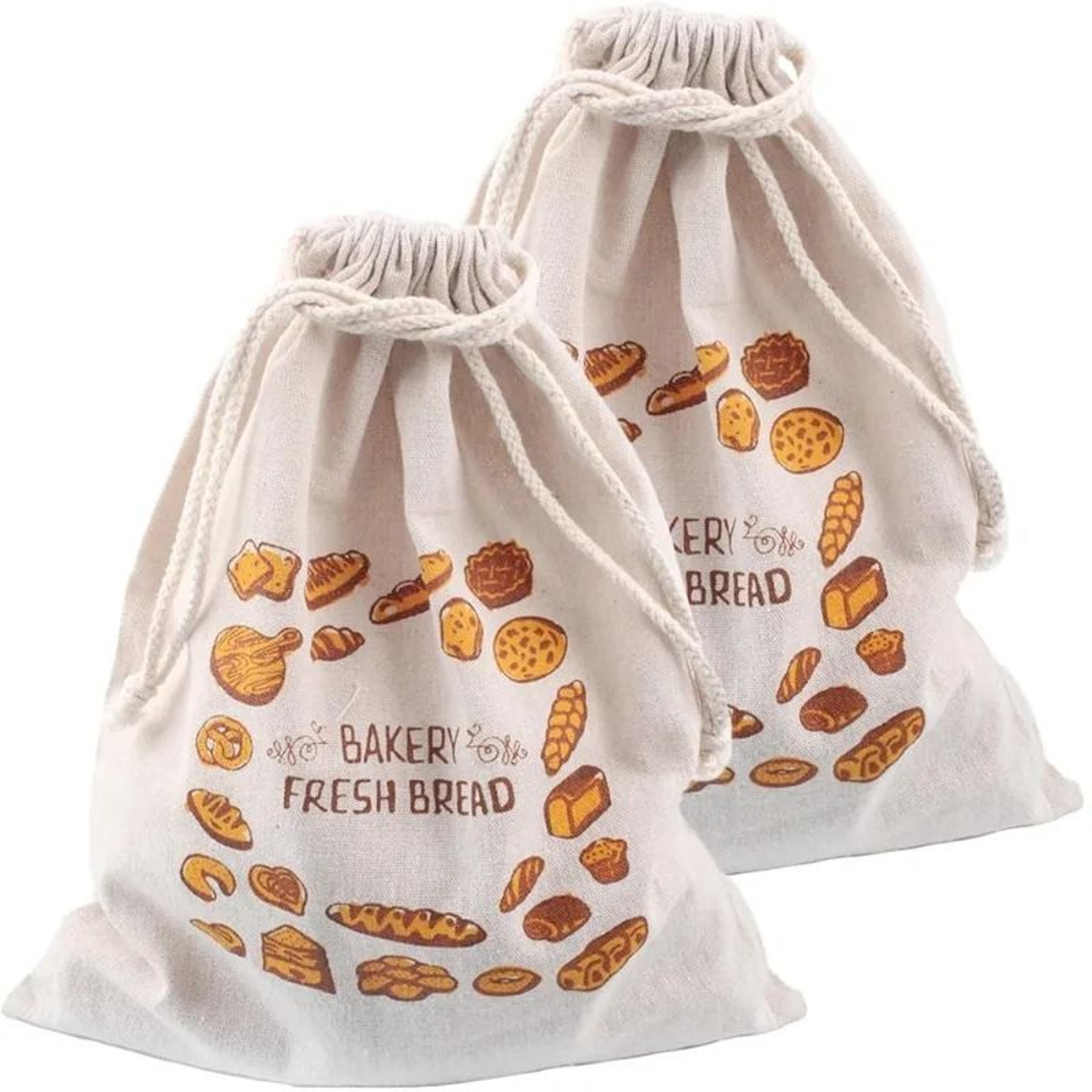 Elite Reusable Linen Drawstring Bread Storage Bag 0