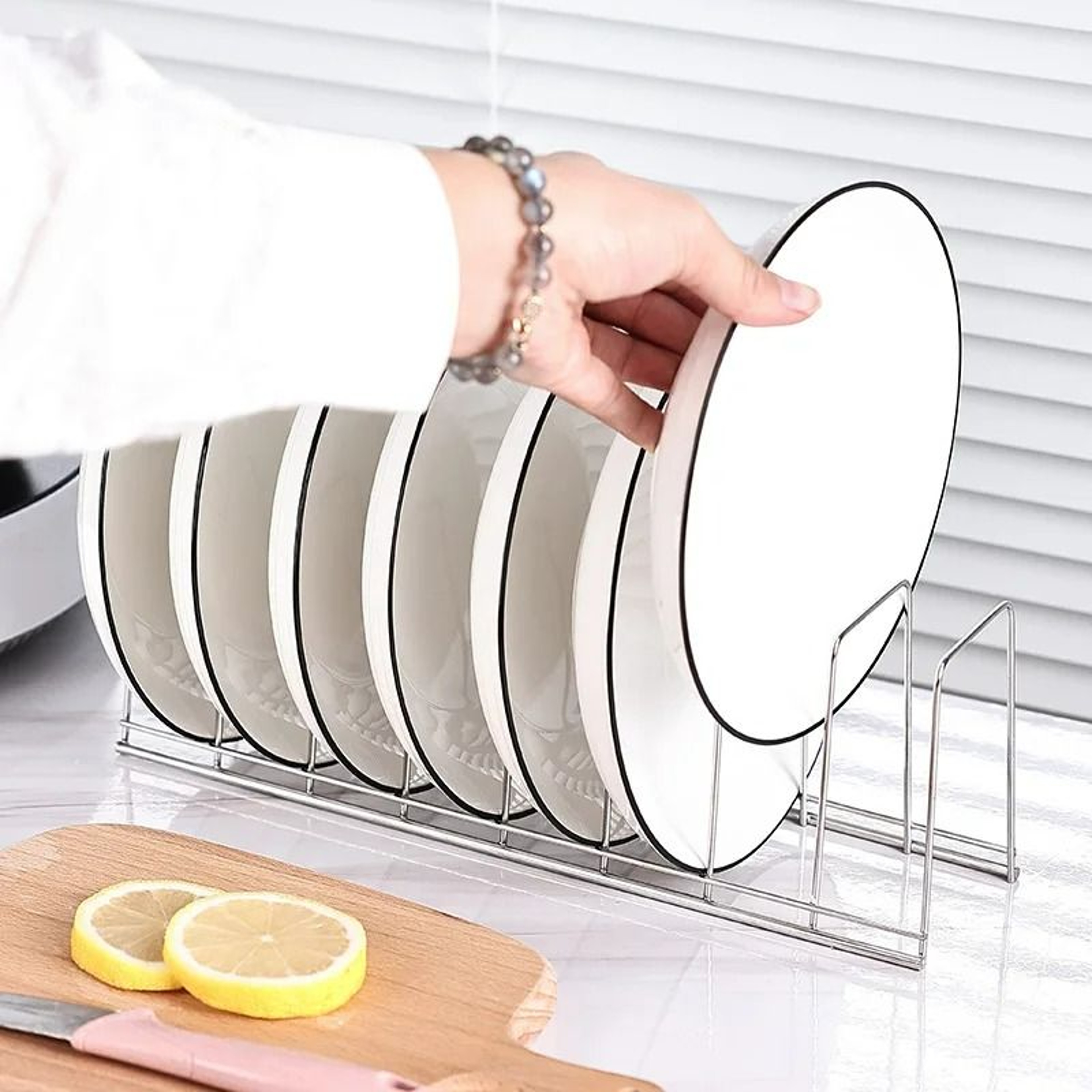 1Tier Compact Kitchen Dish Drying Rack And Drainboard Set 1