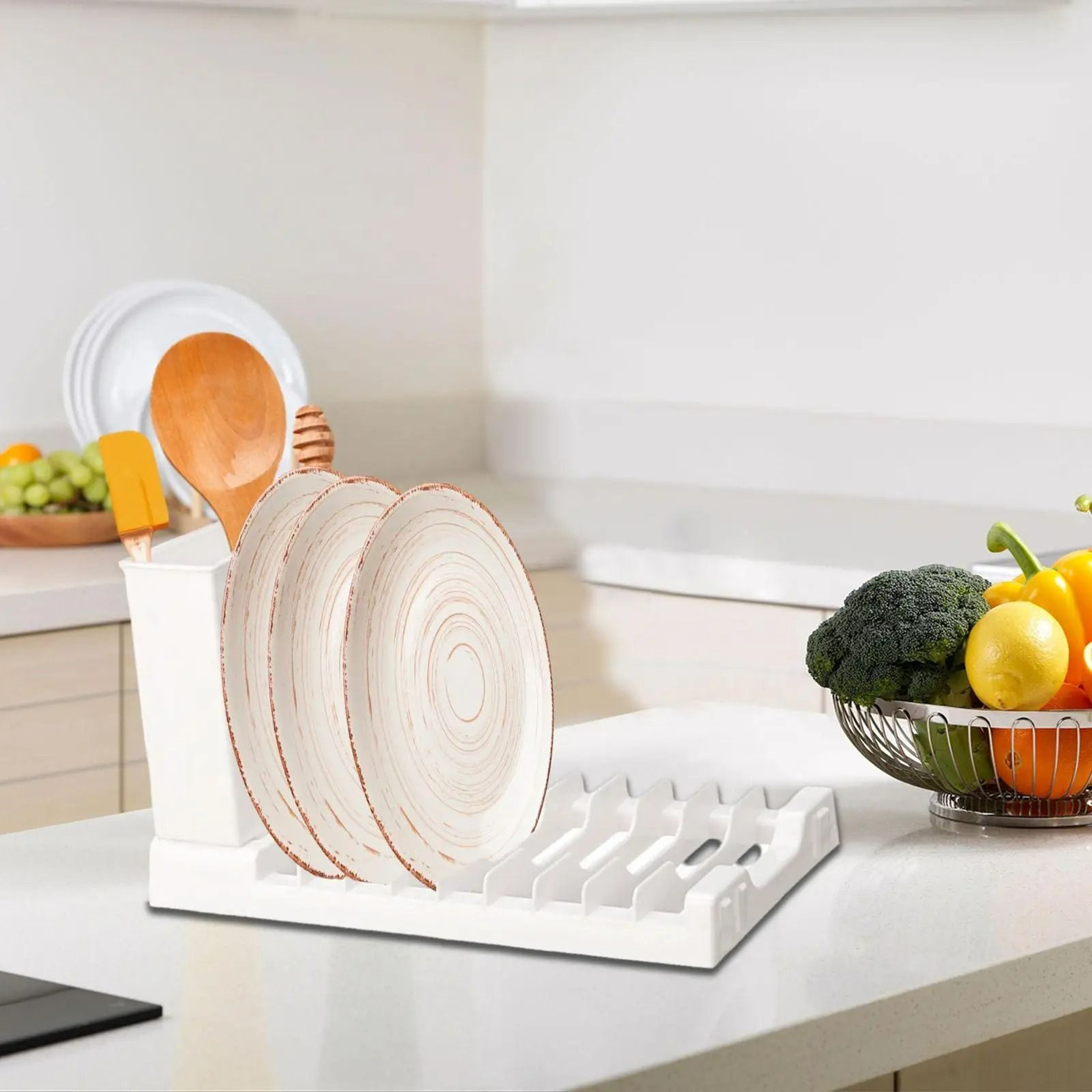WallMounted Hanging Dish Drying Rack And Kitchen Sink Caddy 7