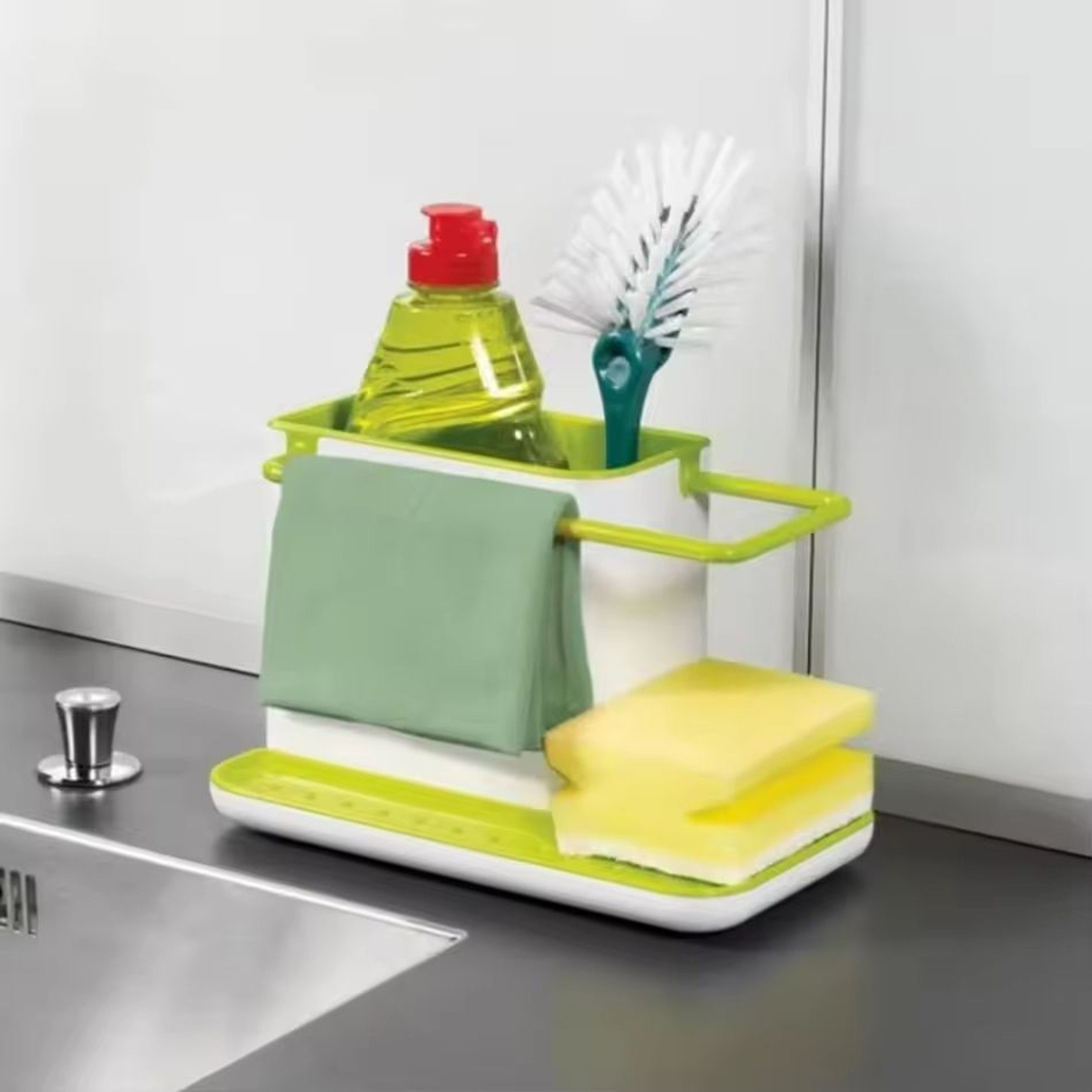 MultiFunctional Kitchen Sink Organizer Rack And Drip Tray 2