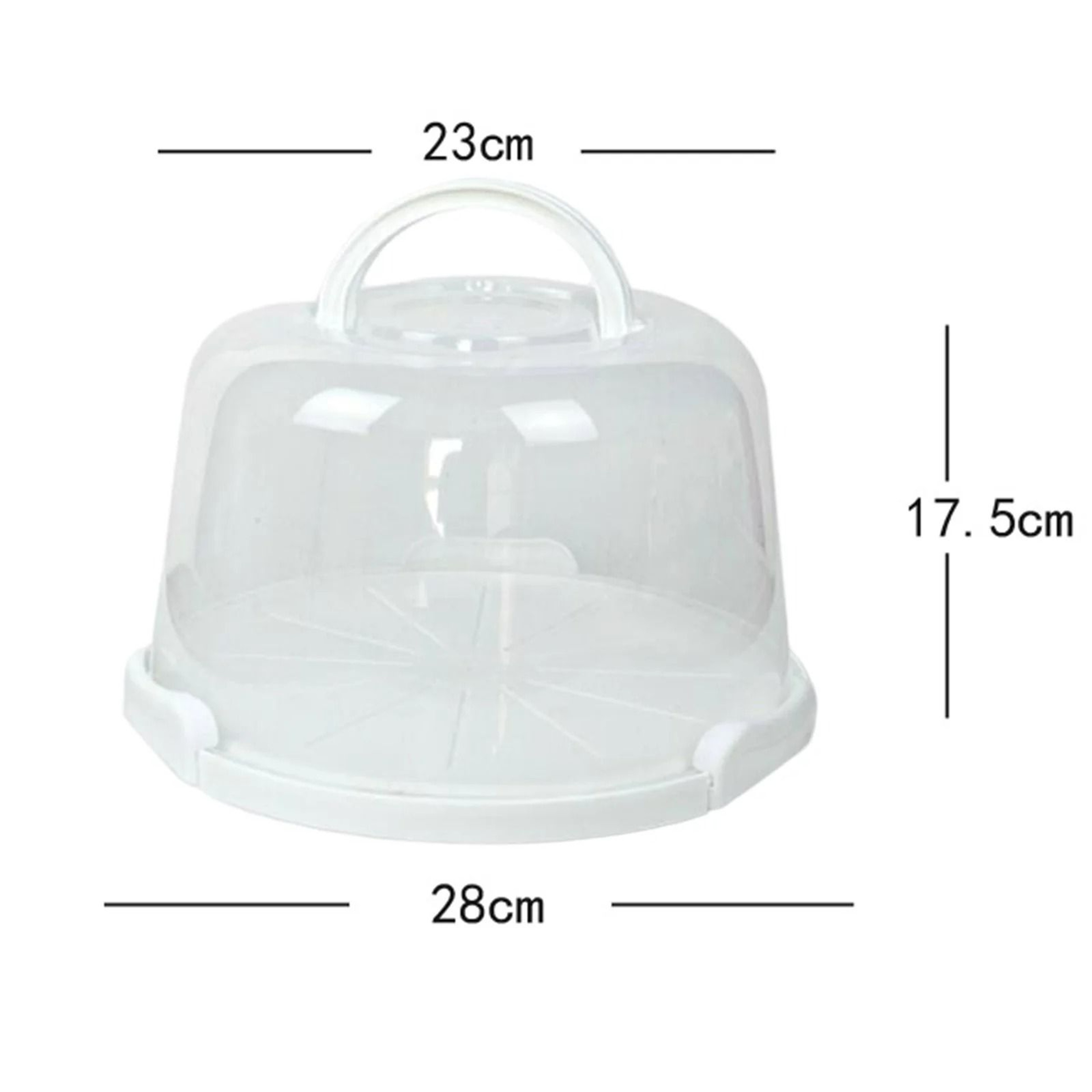 Portable Plastic Cake Box And Pastry Carrier With Foldable Handle 8