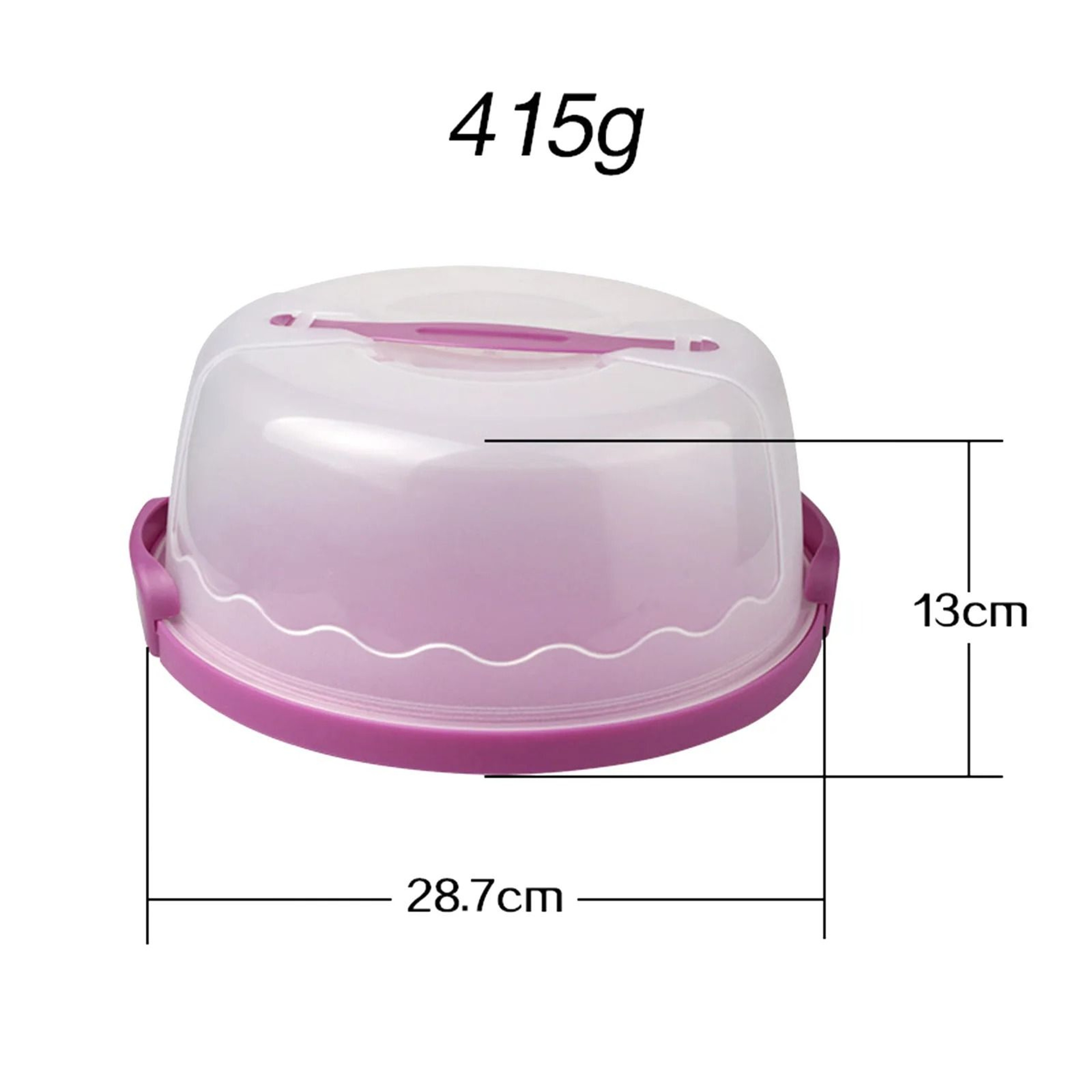 Portable Plastic Cake Box And Pastry Carrier With Foldable Handle 10