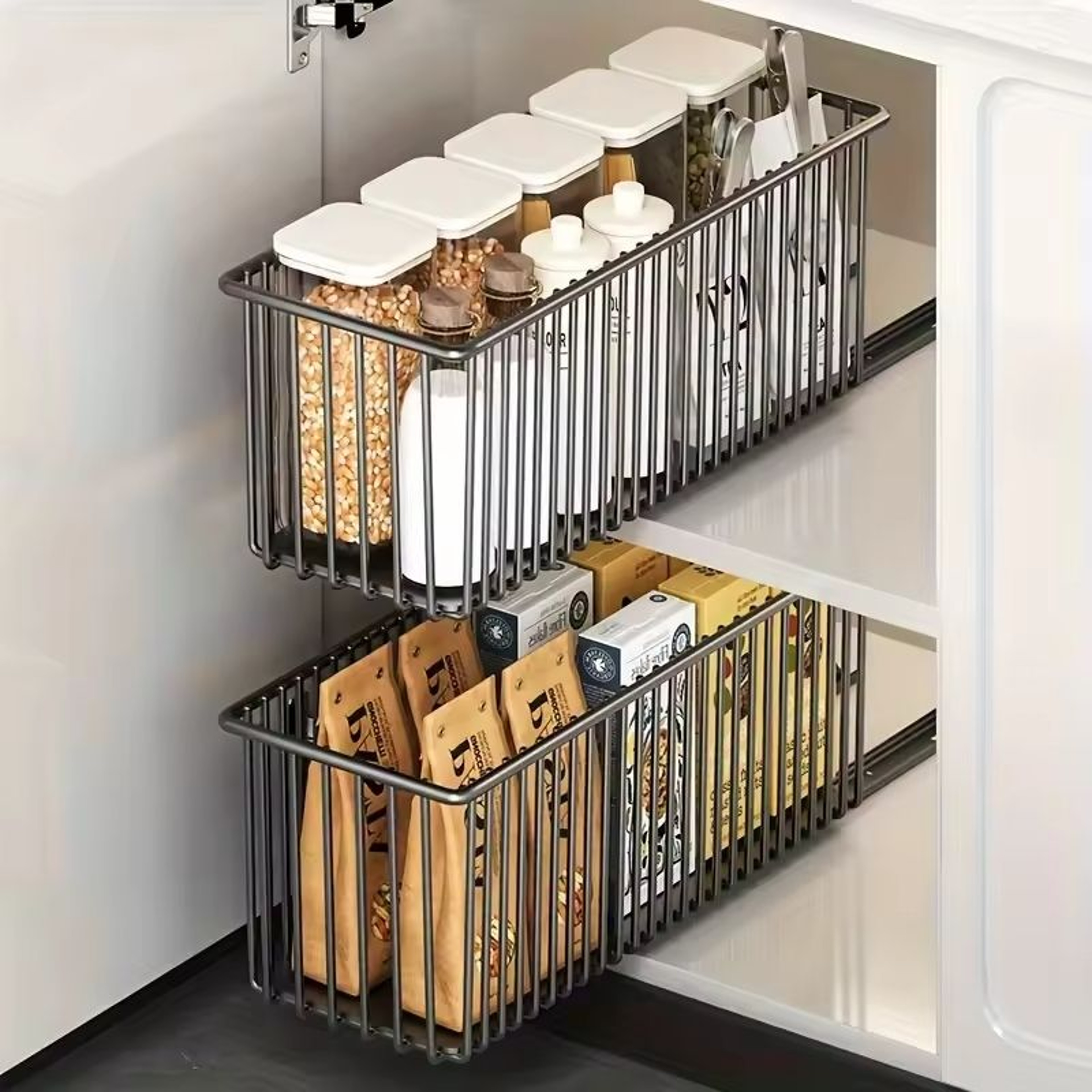 PullOut Cabinet Organizer Basket  UnderSink SlideOut Drawer 0
