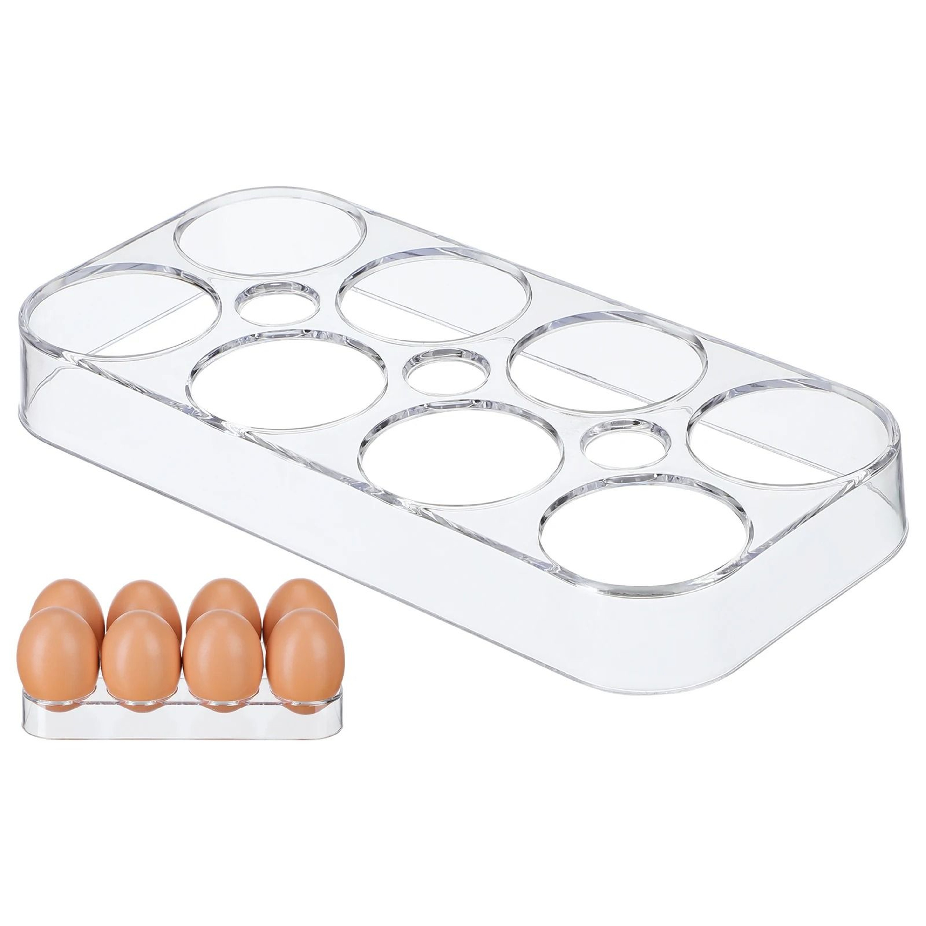 Clear Stackable Refrigerator Egg Container Tray  Storage Box 1