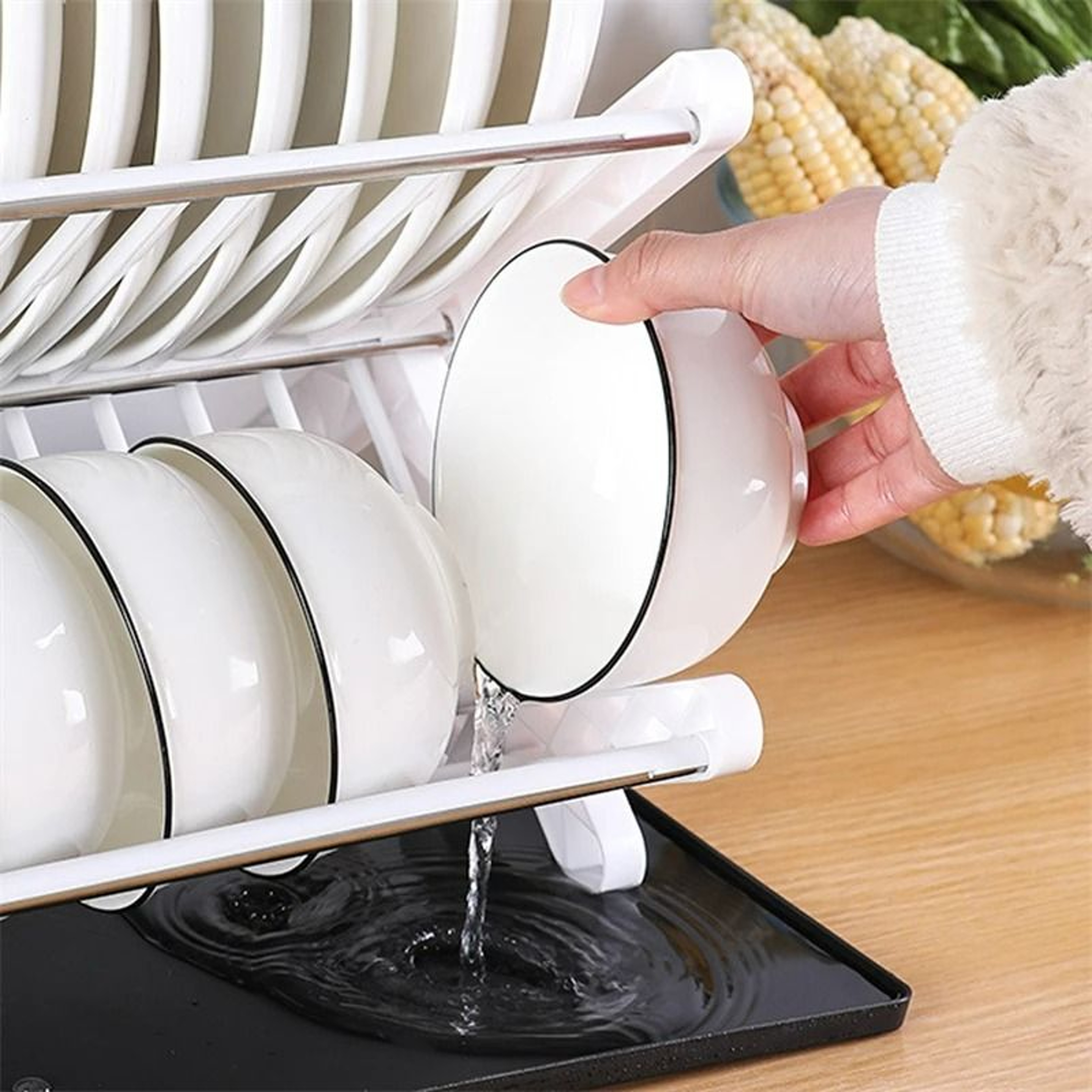 Kitchen Dish Drying Rack  Sink Draining Bowl Storage Stand 3