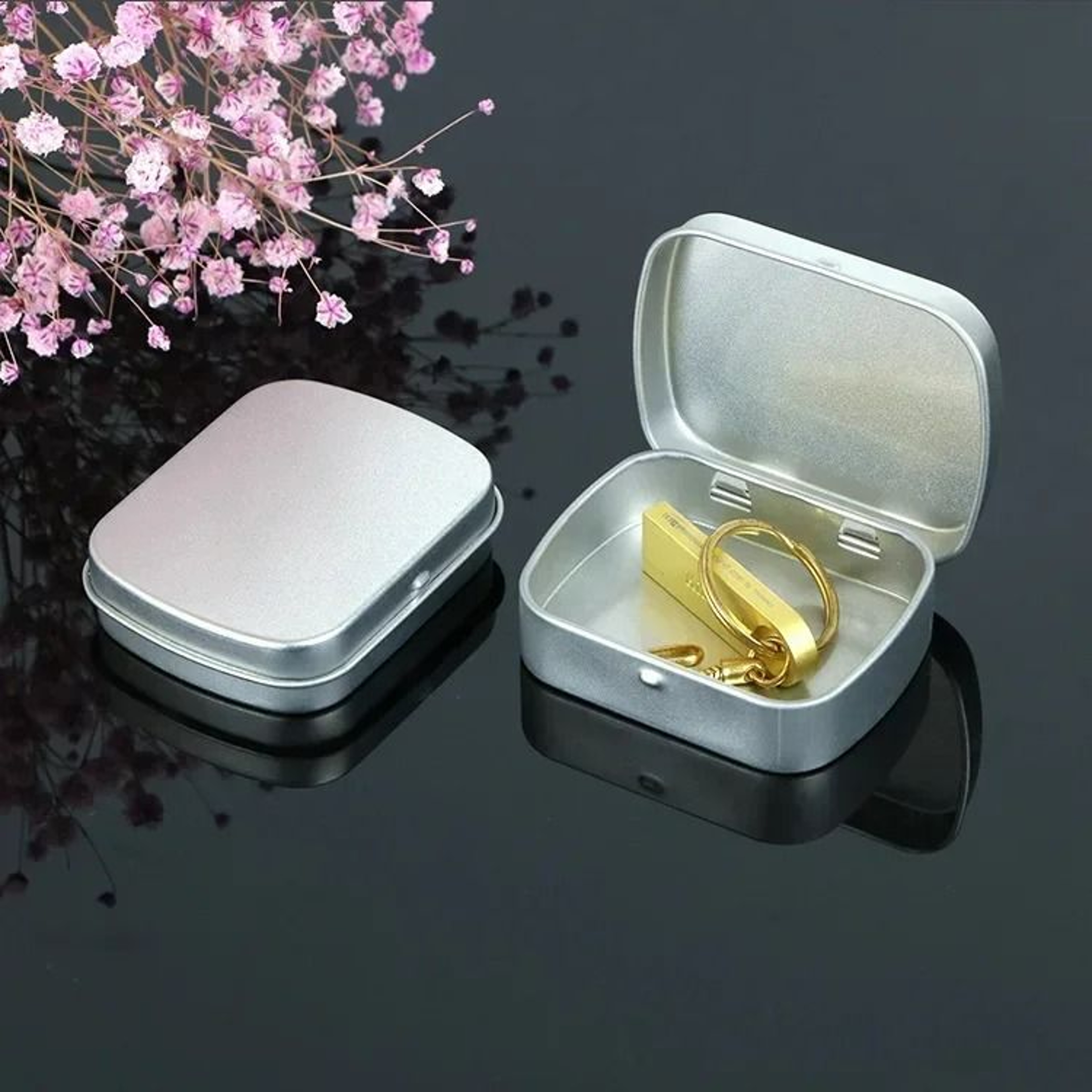 12Piece Portable Mini Metal Tin Box Set  Novelty Storage Containers 7