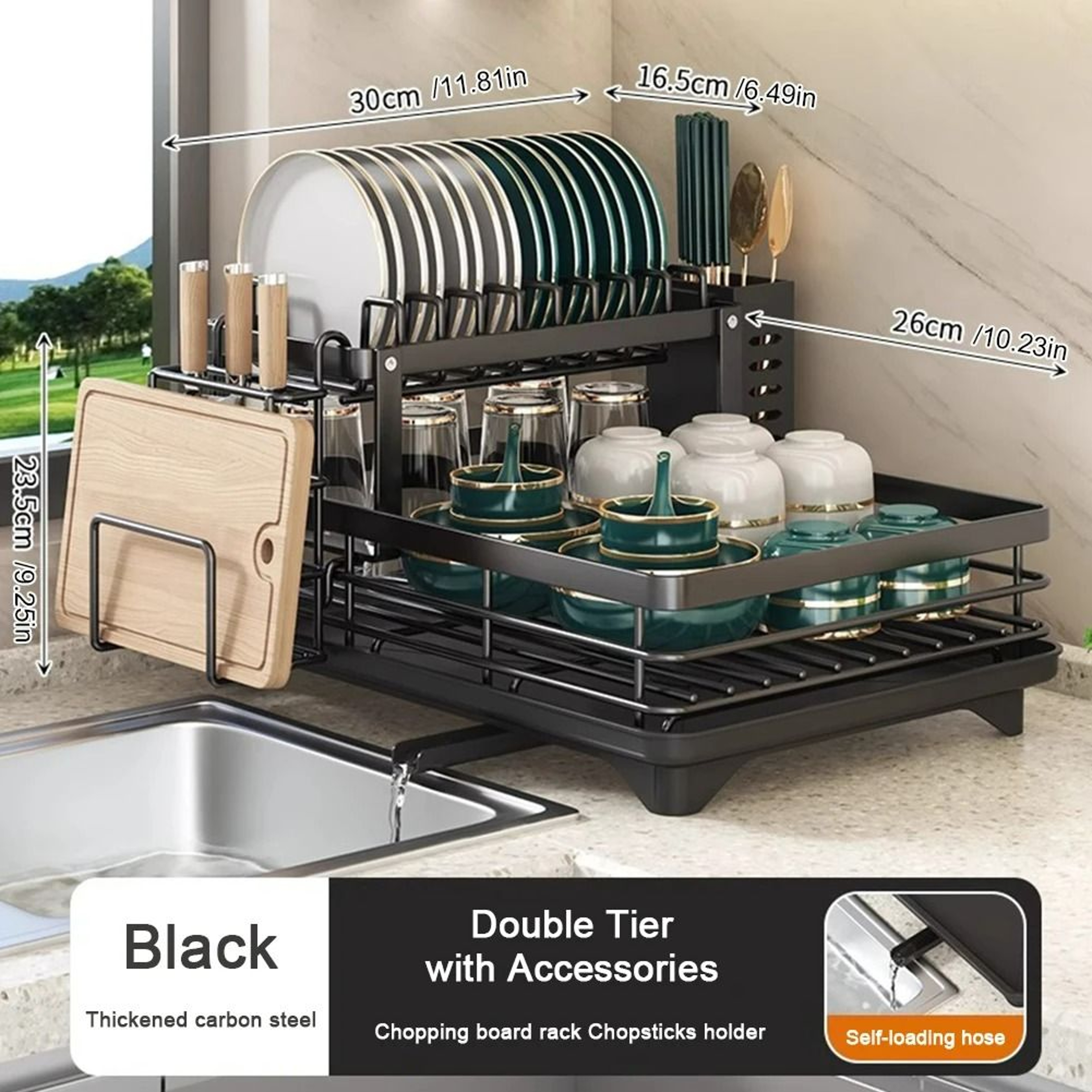 Dish Bowl Drainer  OverSink Adjustable Dish Drying Rack 0
