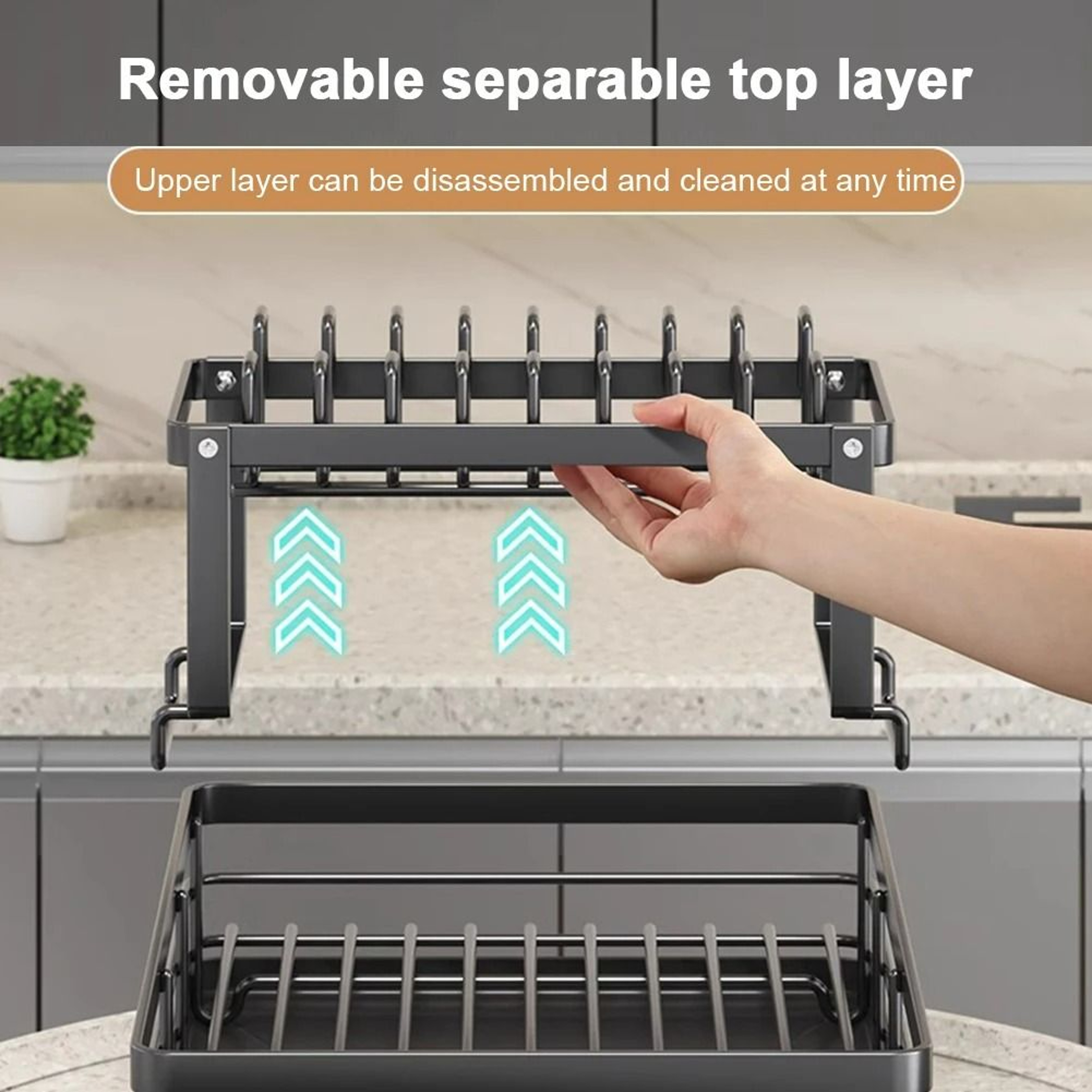 Dish Bowl Drainer  OverSink Adjustable Dish Drying Rack 3