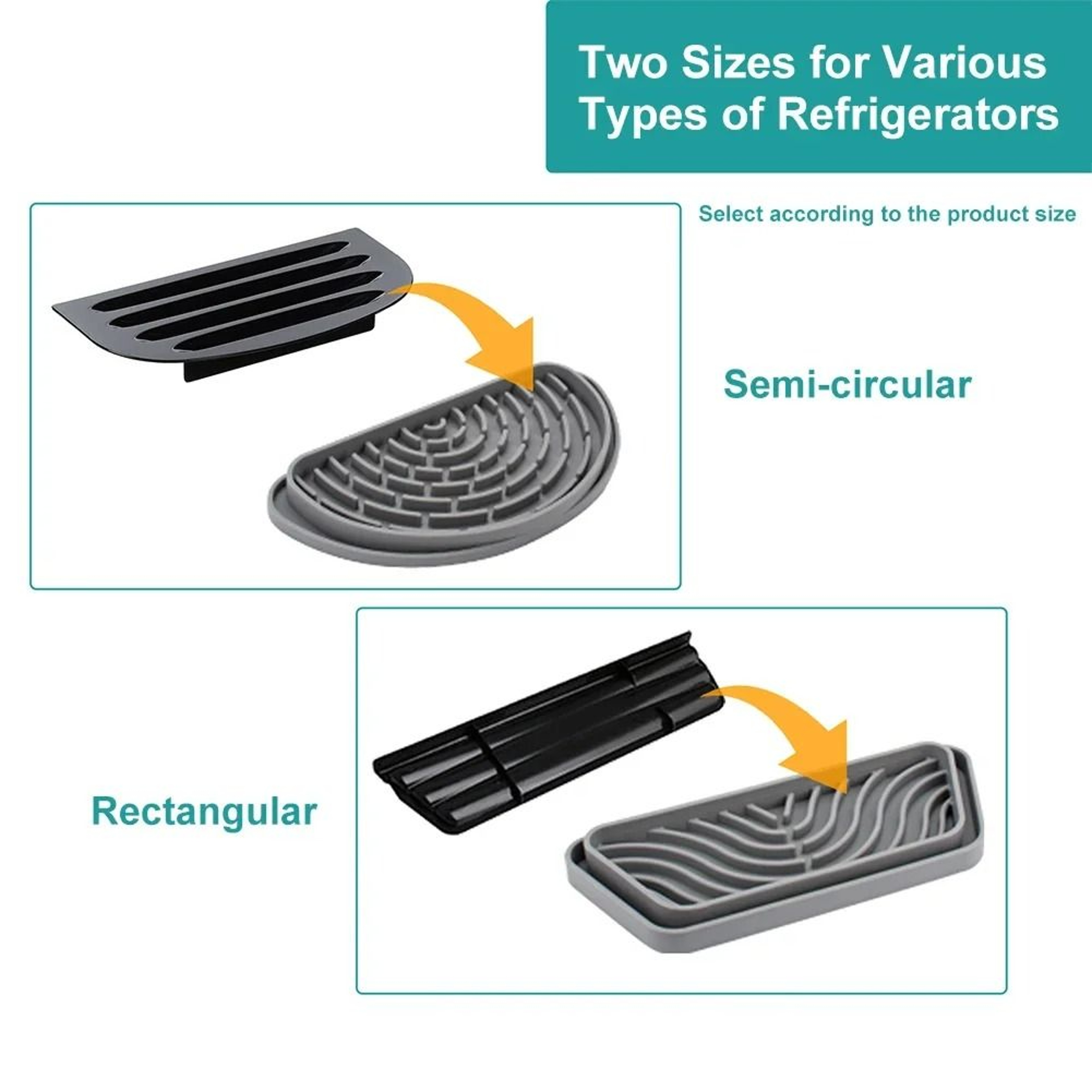 New Silicone Water Dispenser Tray  SplashProof Refrigerator Drip Mat 2