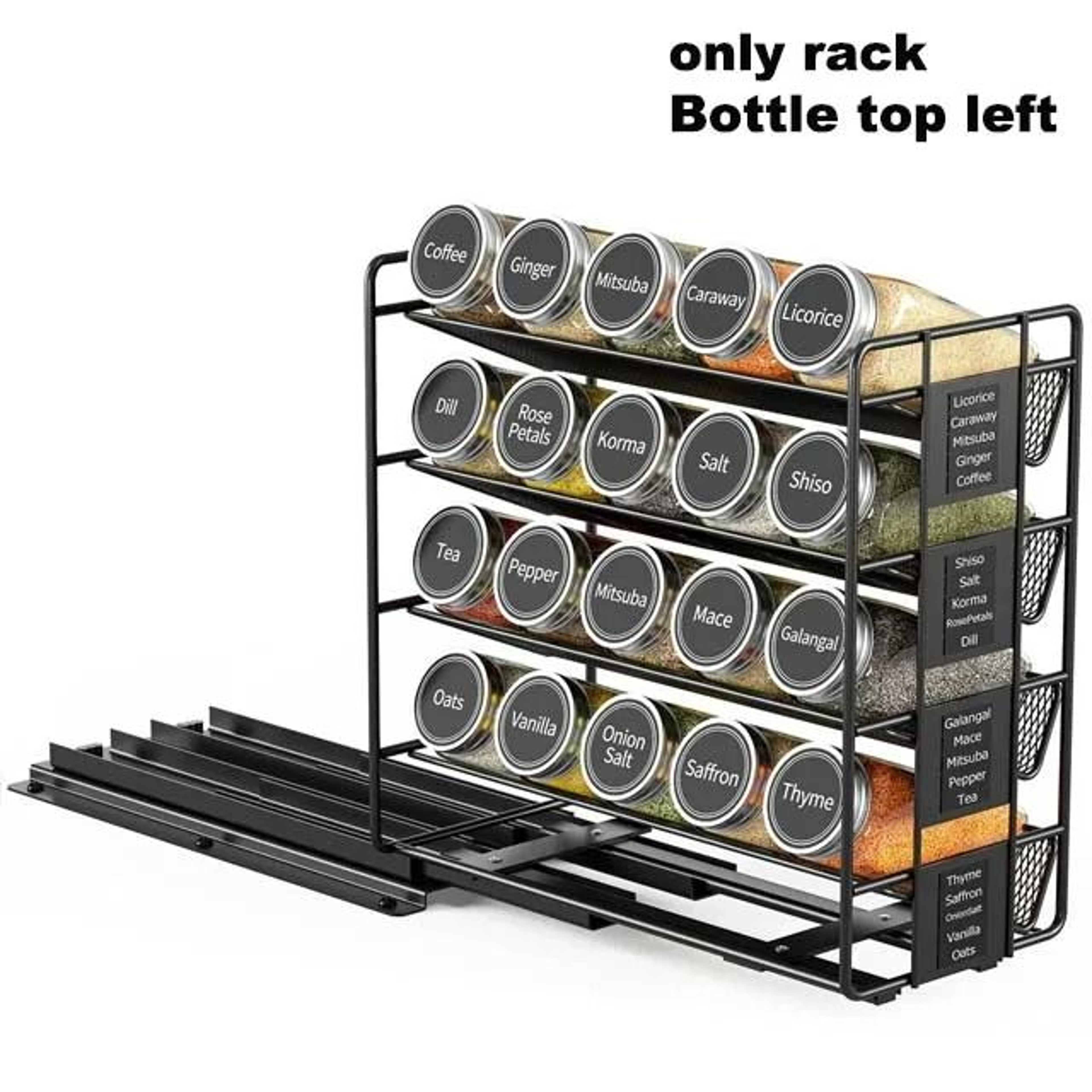 SlideOut Spice Rack Organizer  PullOut Metal Seasoning Drawer 7