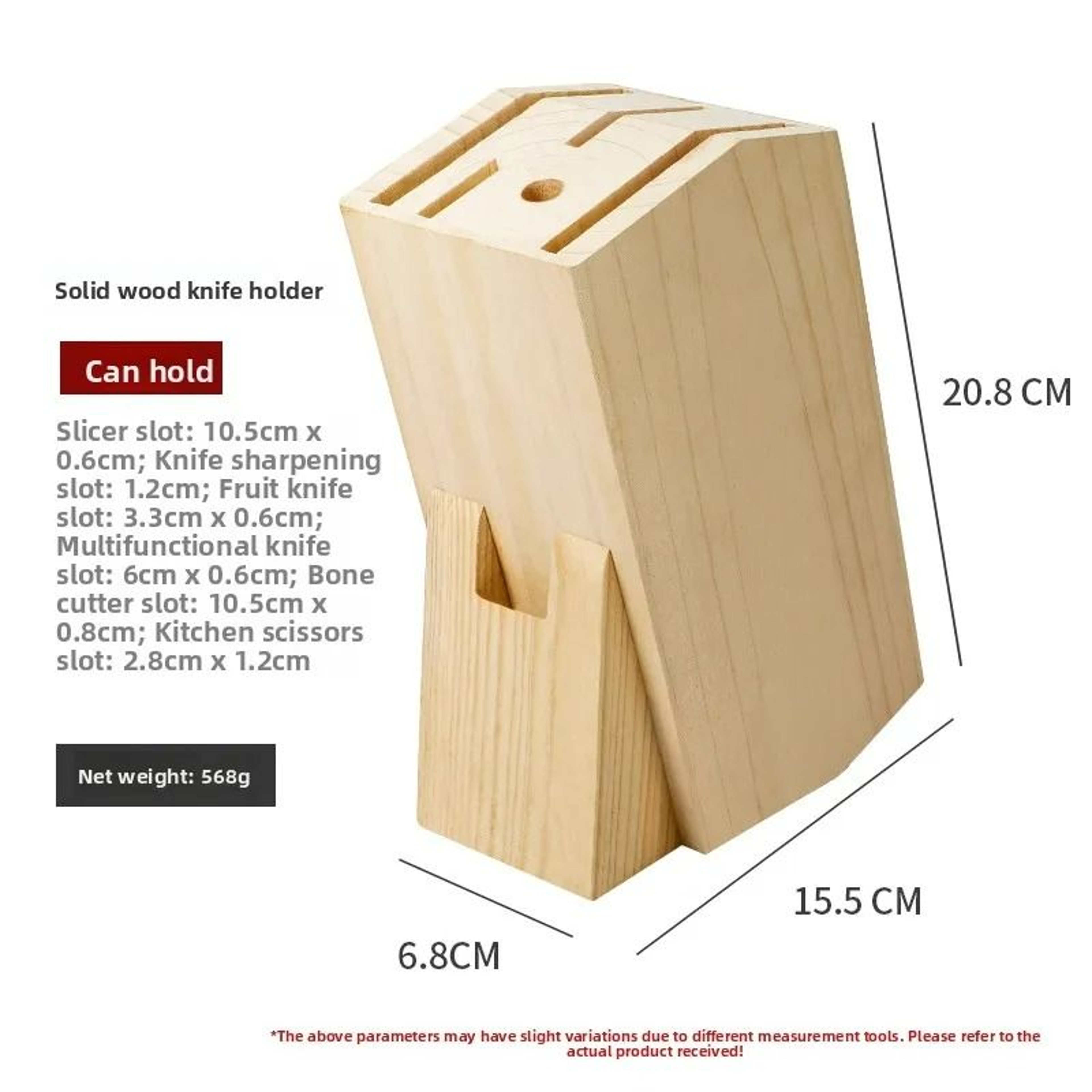 Original Wood Knife Holder  MultiFunction Kitchen Tool Storage Rack 4