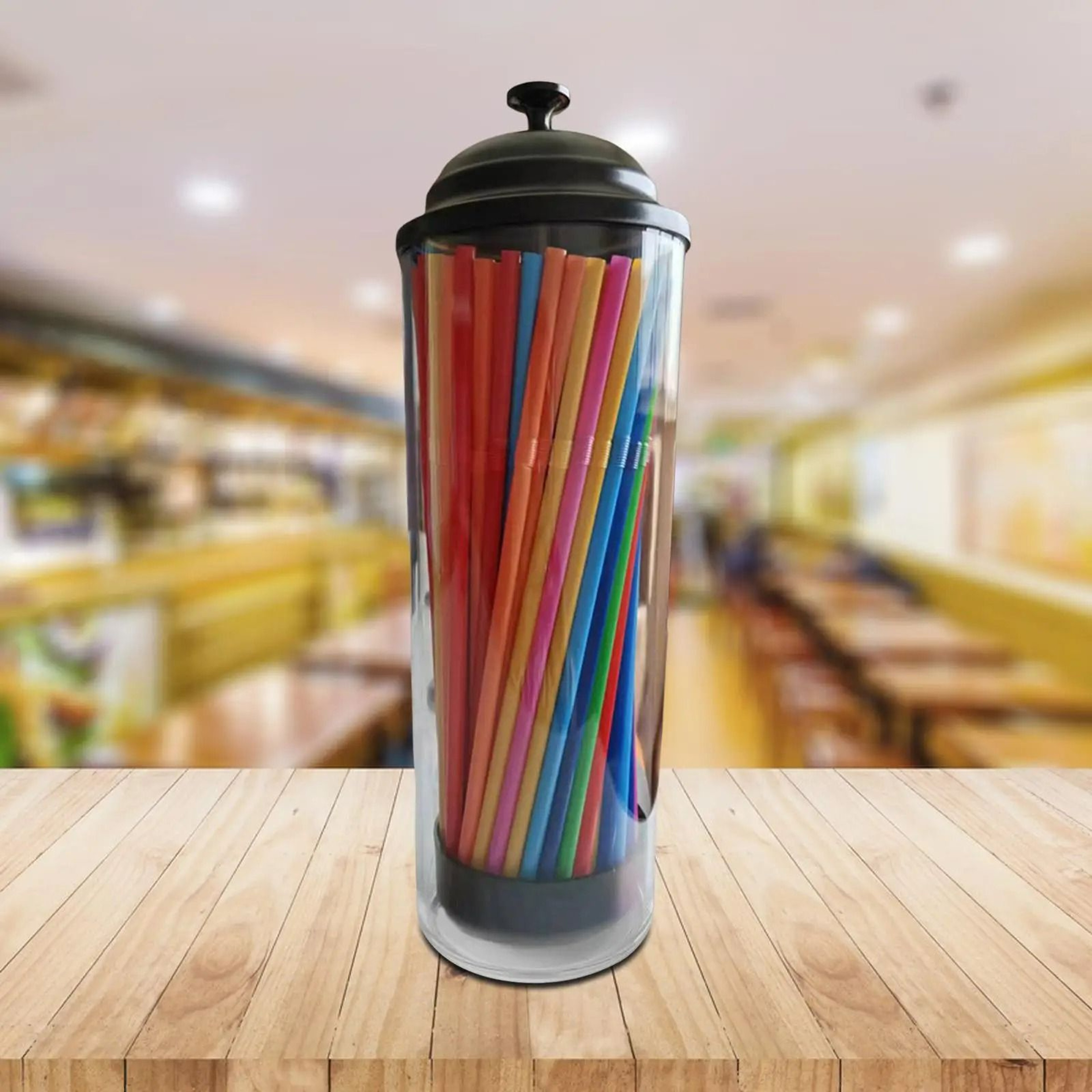 Drinking Straw Holder  Portable Countertop Container 1