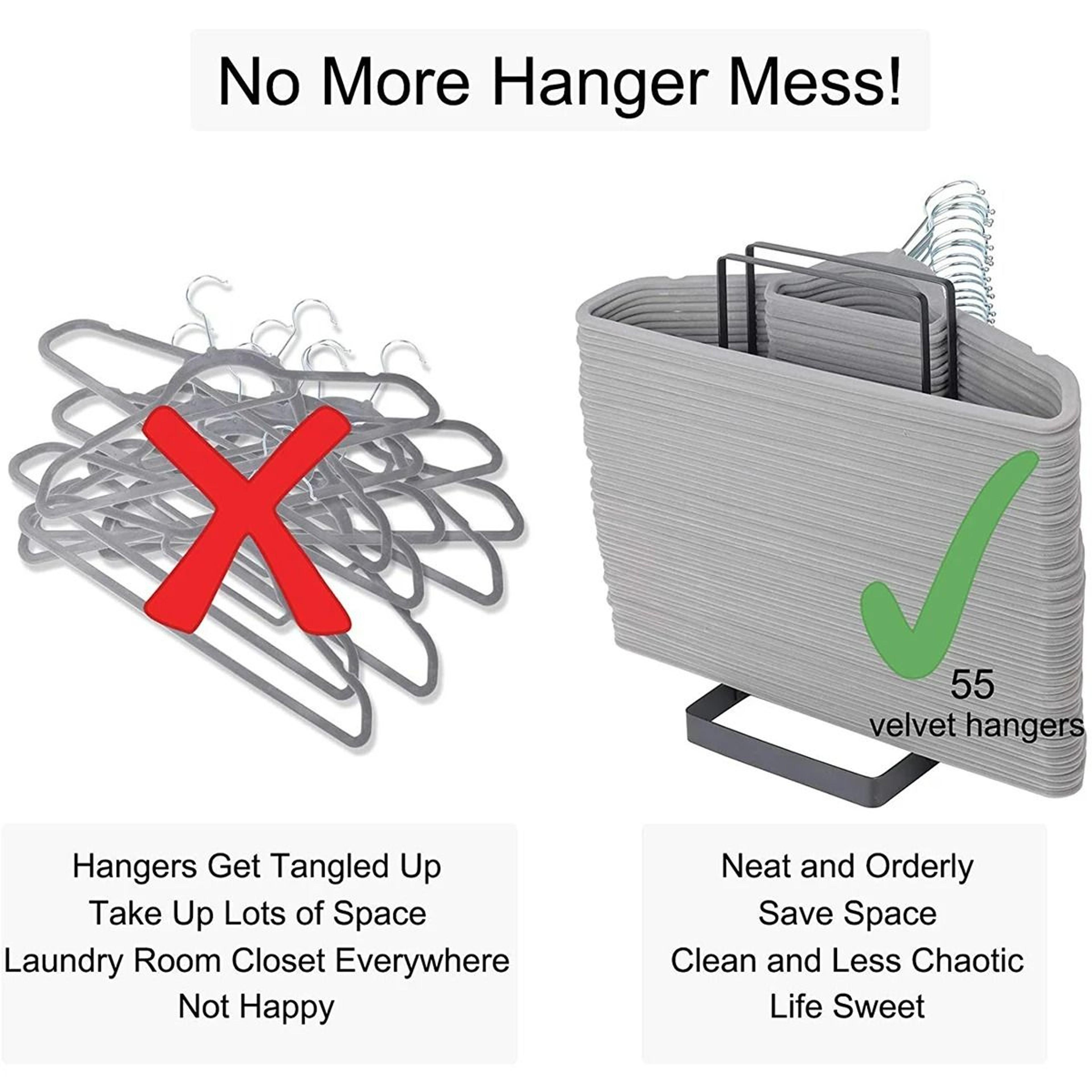 Stainless Steel Hanger Storage Organizer  SpaceSaving Stacker Rack 4