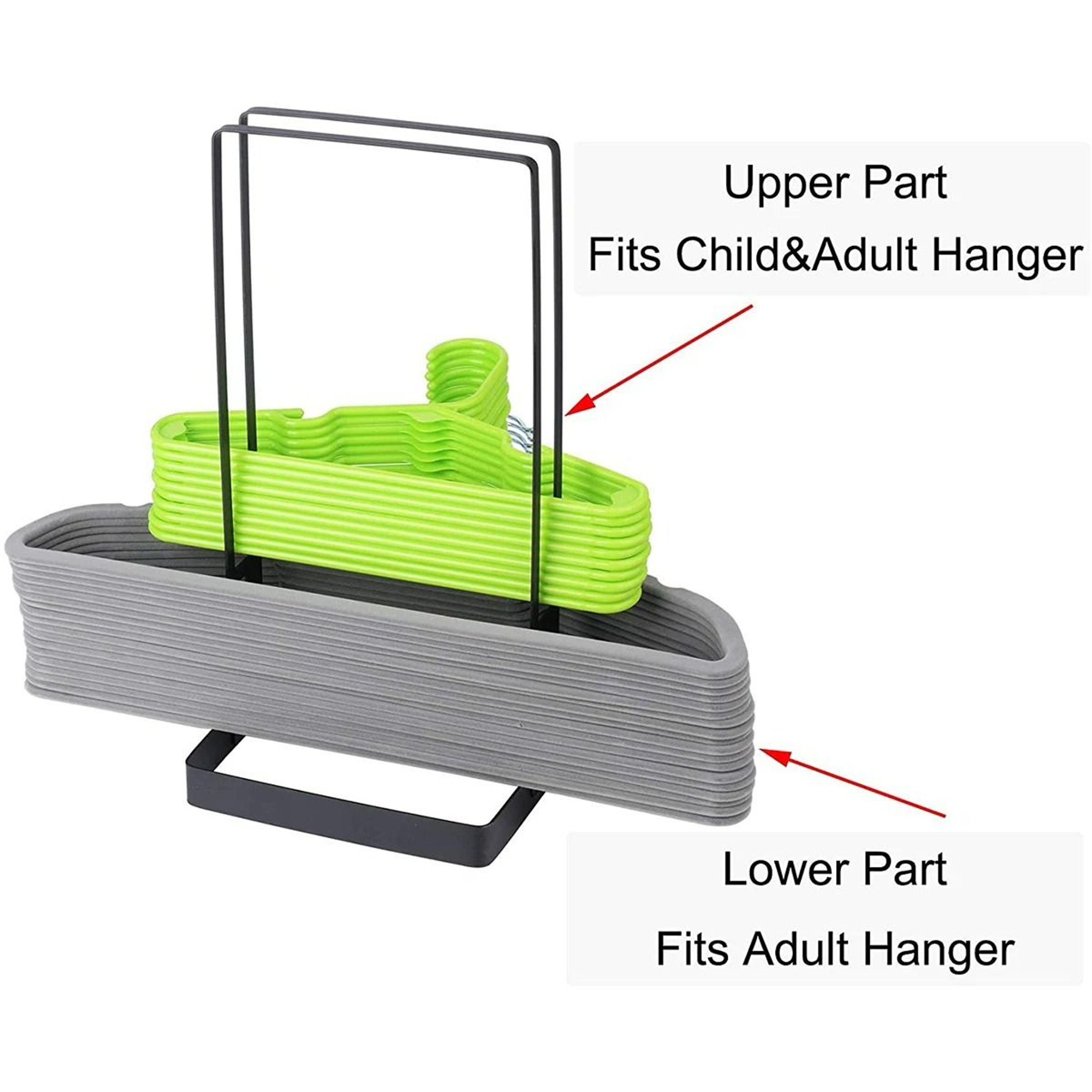 Stainless Steel Hanger Storage Organizer  SpaceSaving Stacker Rack 5
