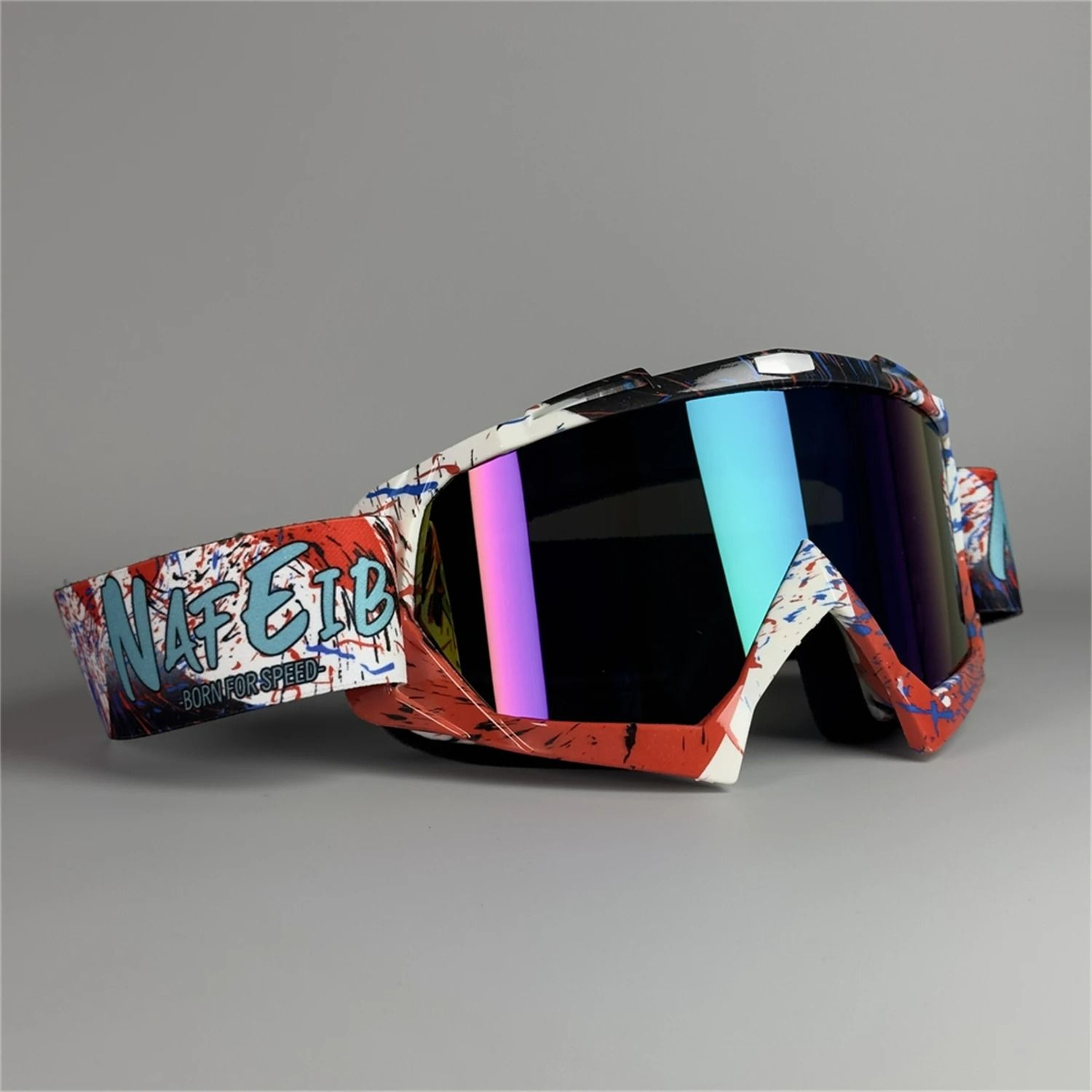 Windproof Purple Motocross Goggles  UV400 Protective Riding Glasses 12