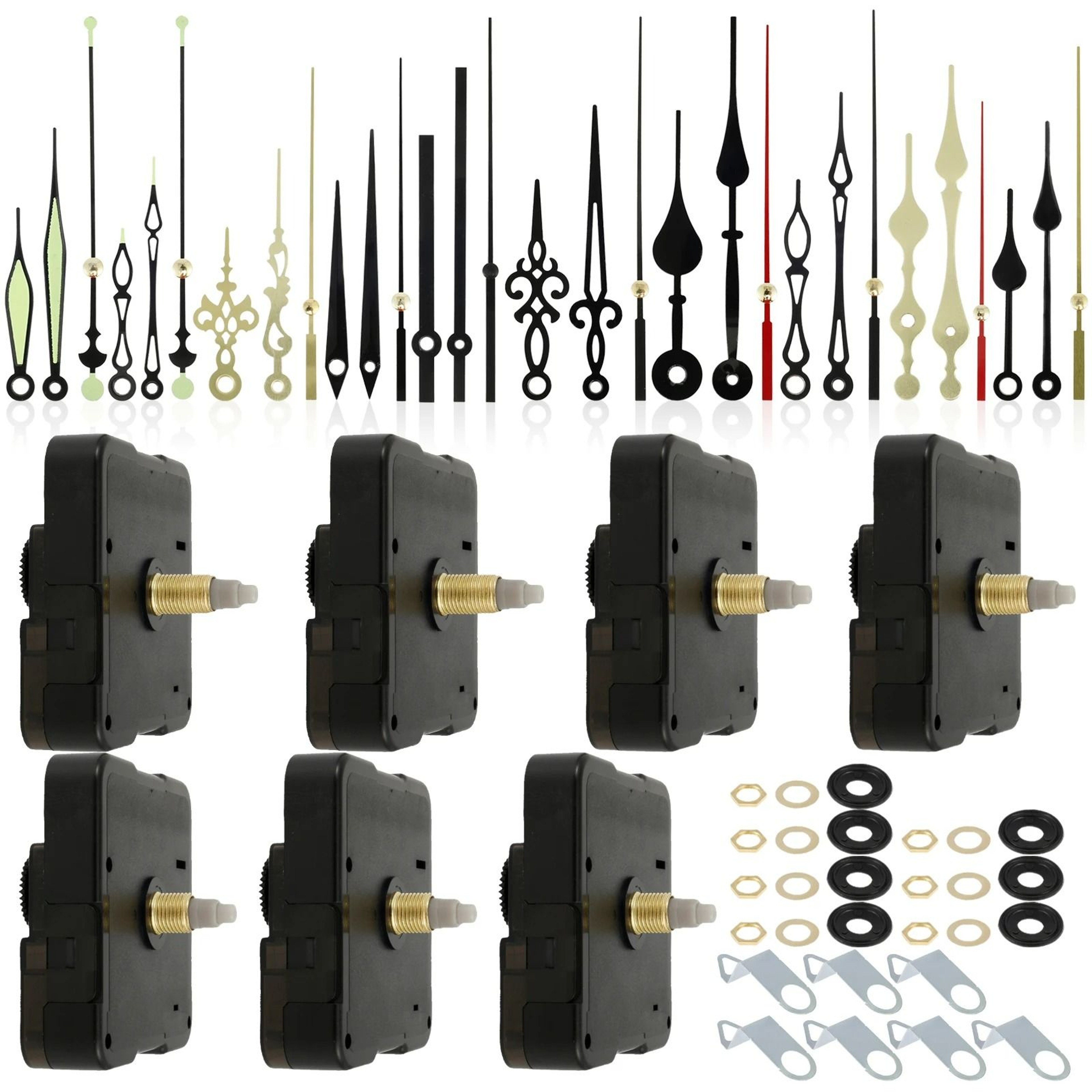 Silent Quartz Clock Movement Mechanism BatteryPowered Kit  MultiStyle Aluminum Hands 7