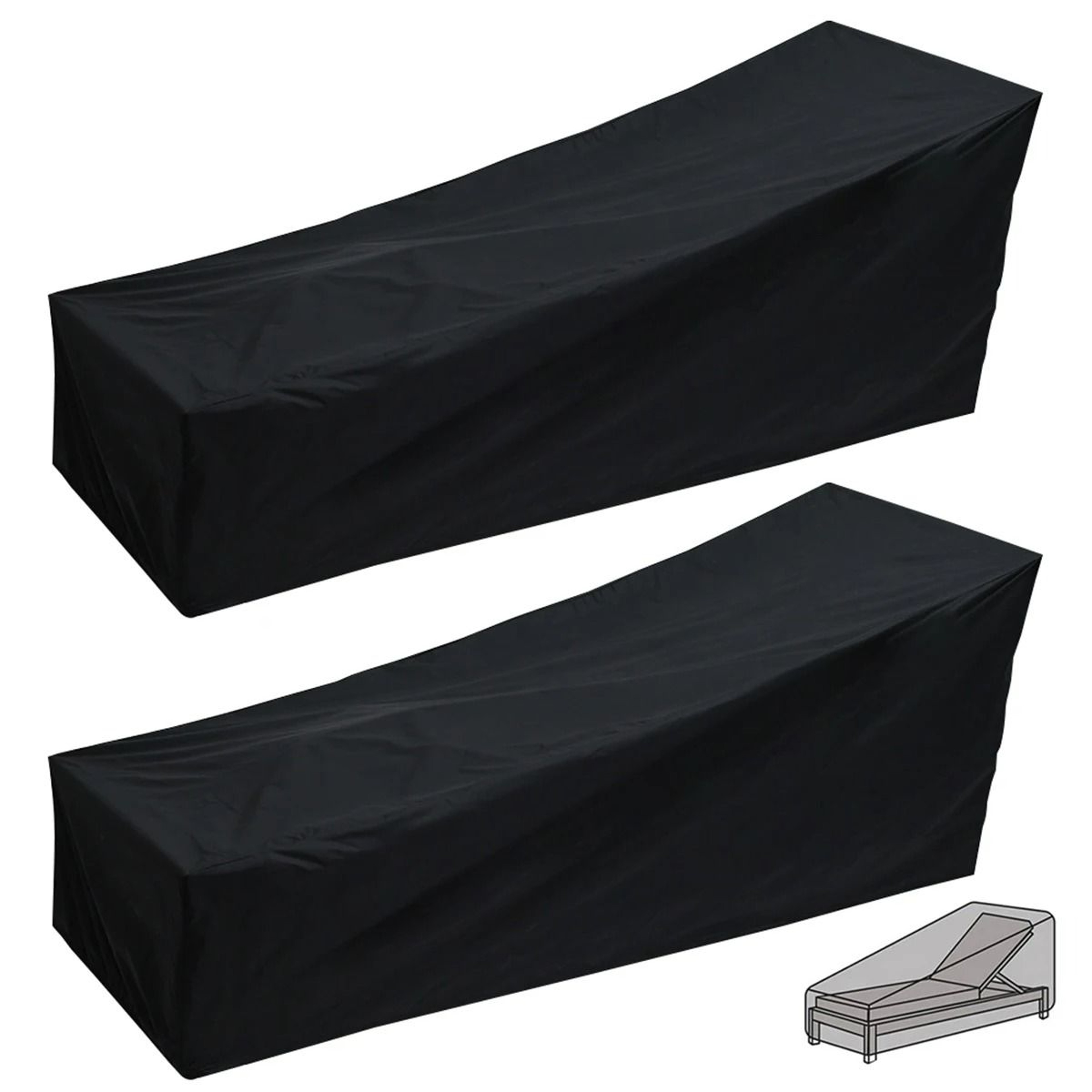 HeavyDuty Waterproof Outdoor Sunbed Cover  Weatherproof Patio Lounge Chair Recliner Protector 3